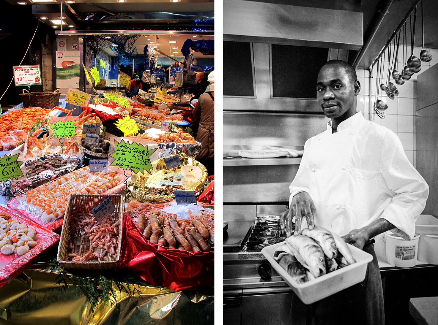  Marktstand rue Barbès und Dabo le Cuisinier 