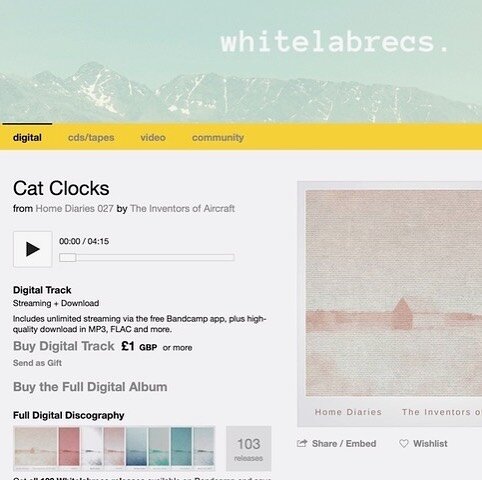 &quot;Cat Clocks&quot; the second track from the new Inventors of Aircraft album Twenty-third of the Third and features my good friend and guitarist Ian Bircumshaw. 
Available now on Whitelabrecs
#theinventorsofaircraft #tioa #philtomsett #whitelabre