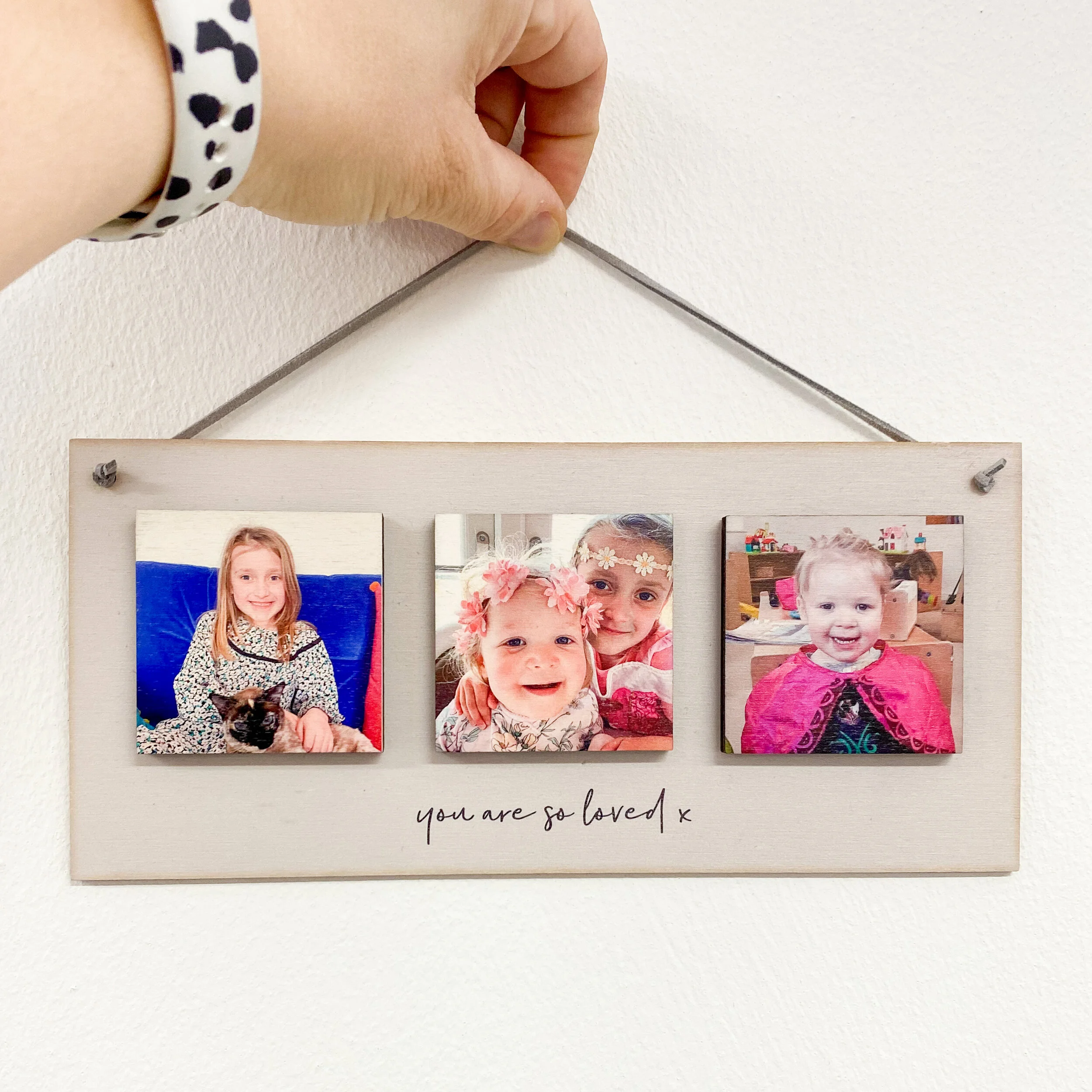 Periwinkle and Clay Three Tile Wooden Plaque Photo 2.jpg