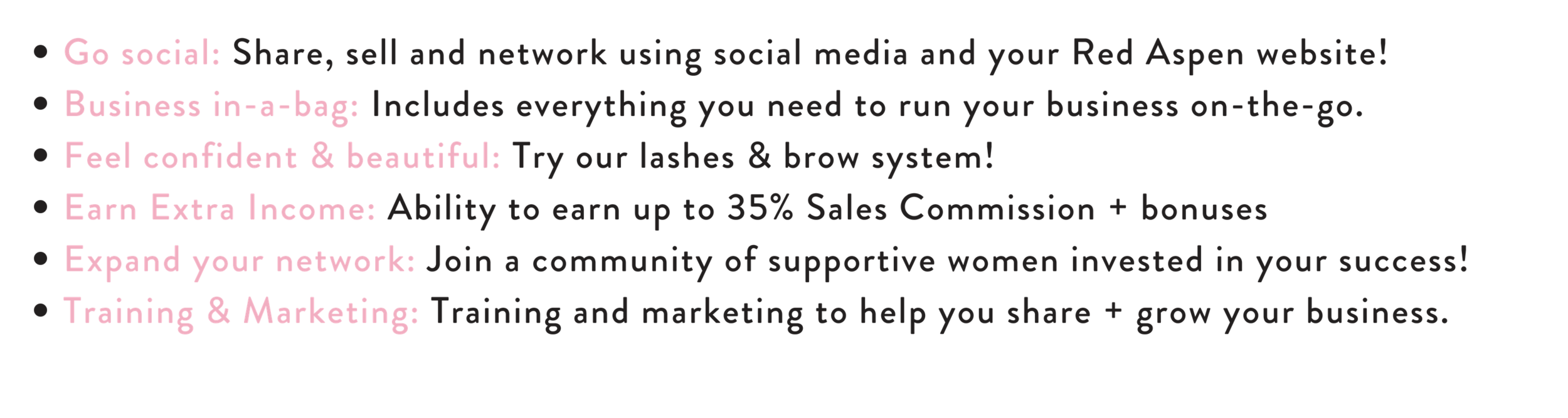 Go social_ Share, sell and network through social media and your custom Red Aspen website! Business in-a-bag_ Our Business Kit includes everything you need, no additional inventory required. Take it wherever you go.png