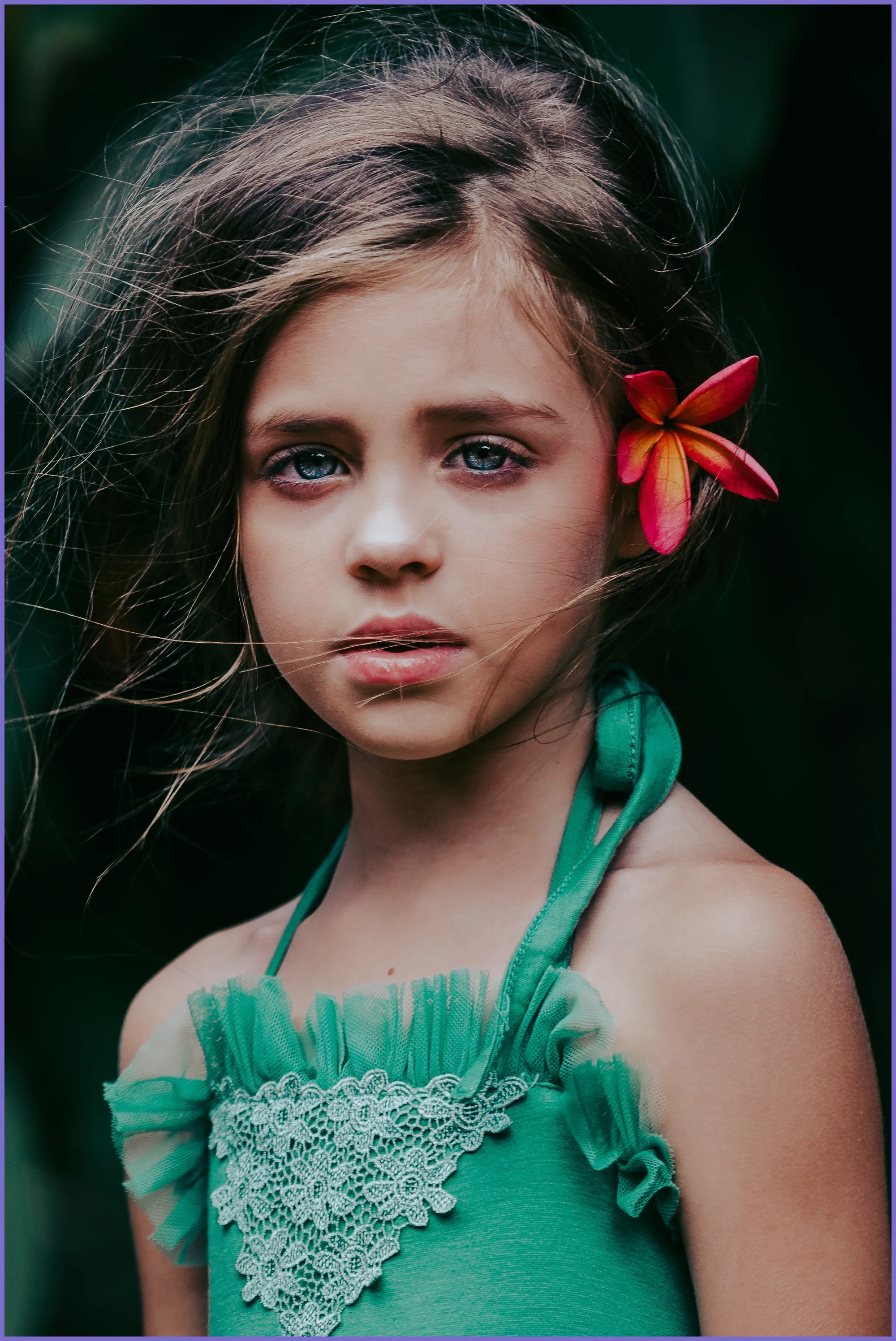 Girl model with flower - Honolulu Children photographer - Ketino Photography.jpg