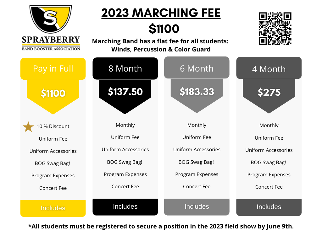 Marching Band Online Registration — Sprayberry Band of Gold