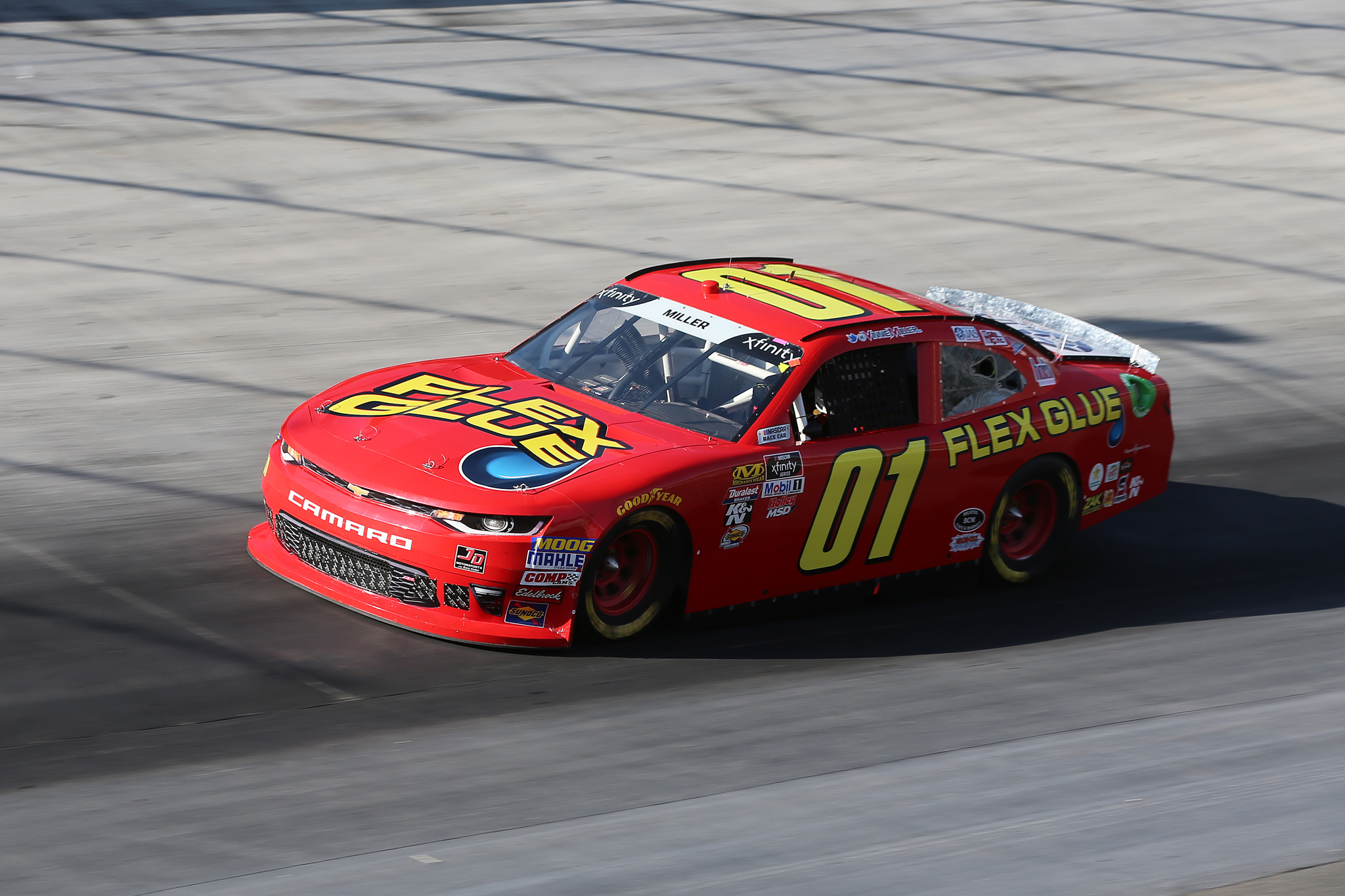 VINNIE MILLER OUT OF THE RACE EARLY AT BRISTOL MOTOR SPEEDWAY