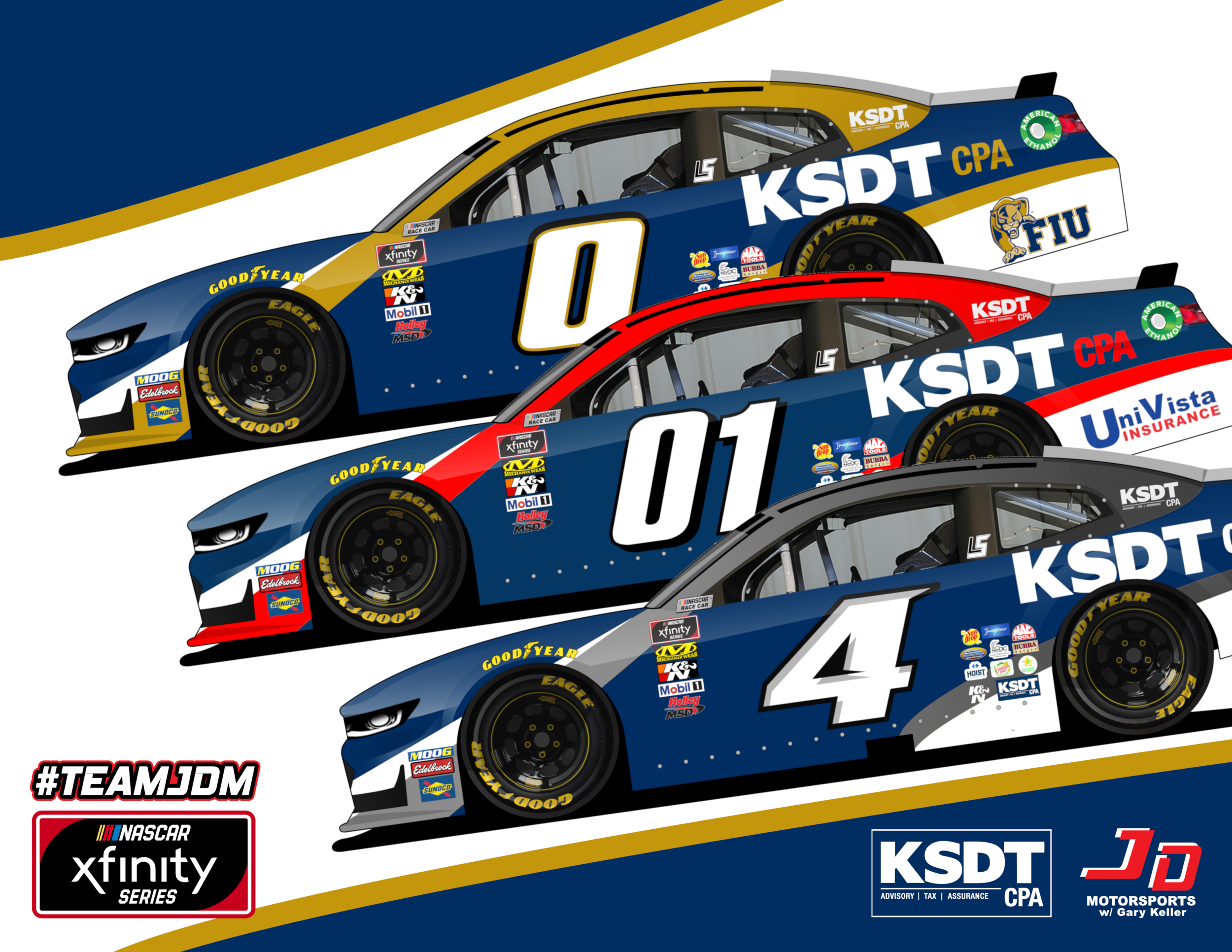 KSDT CPA TO SPONSOR THREE JDM CHEVROLETS FOR THE 2019 NASCAR XFINITY SERIES FINALE AT HOMESTEAD-MIAMI SPEEDWAY