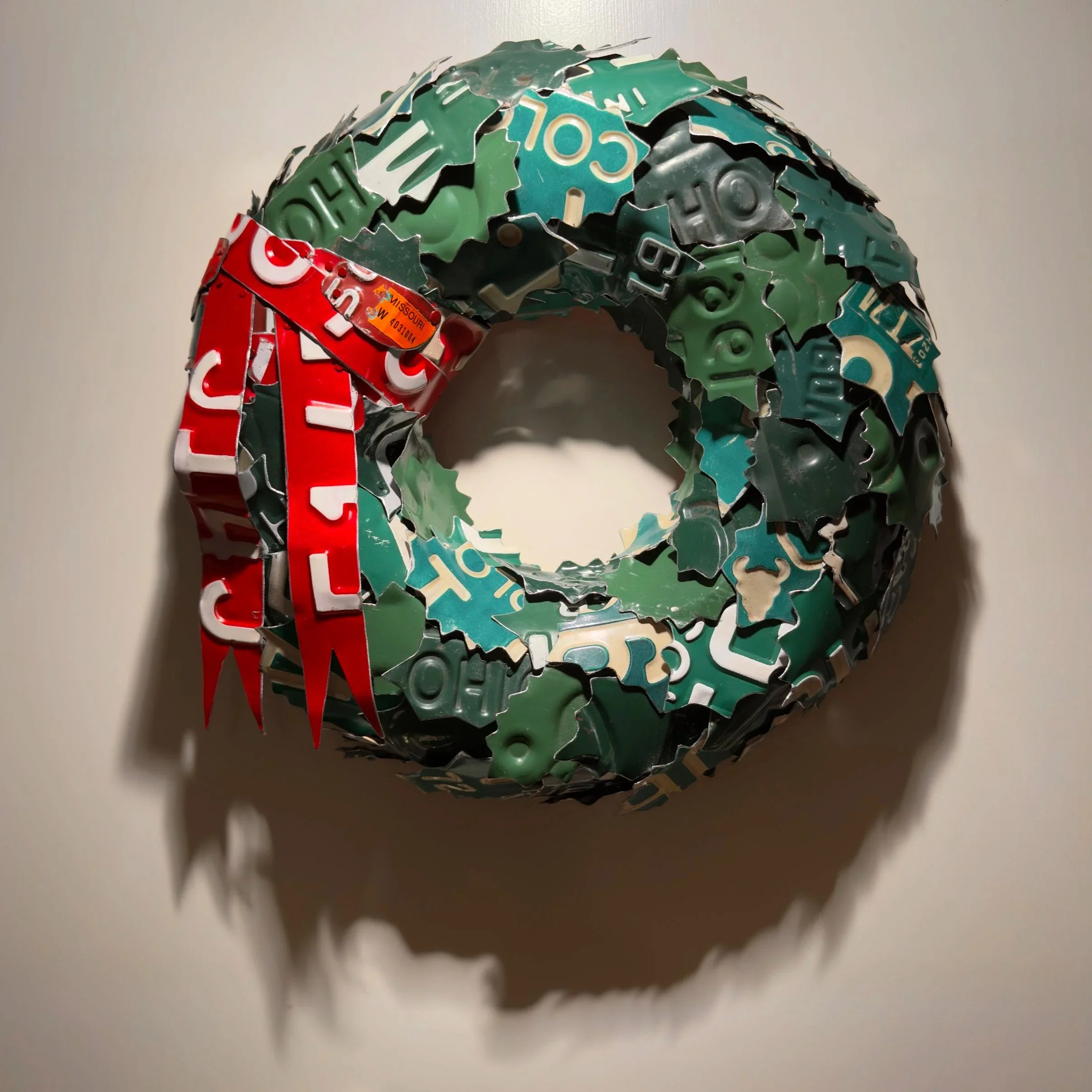 "Holly Jolly Christmas Wreath no. 2"
14" round, 4" deep
2025
