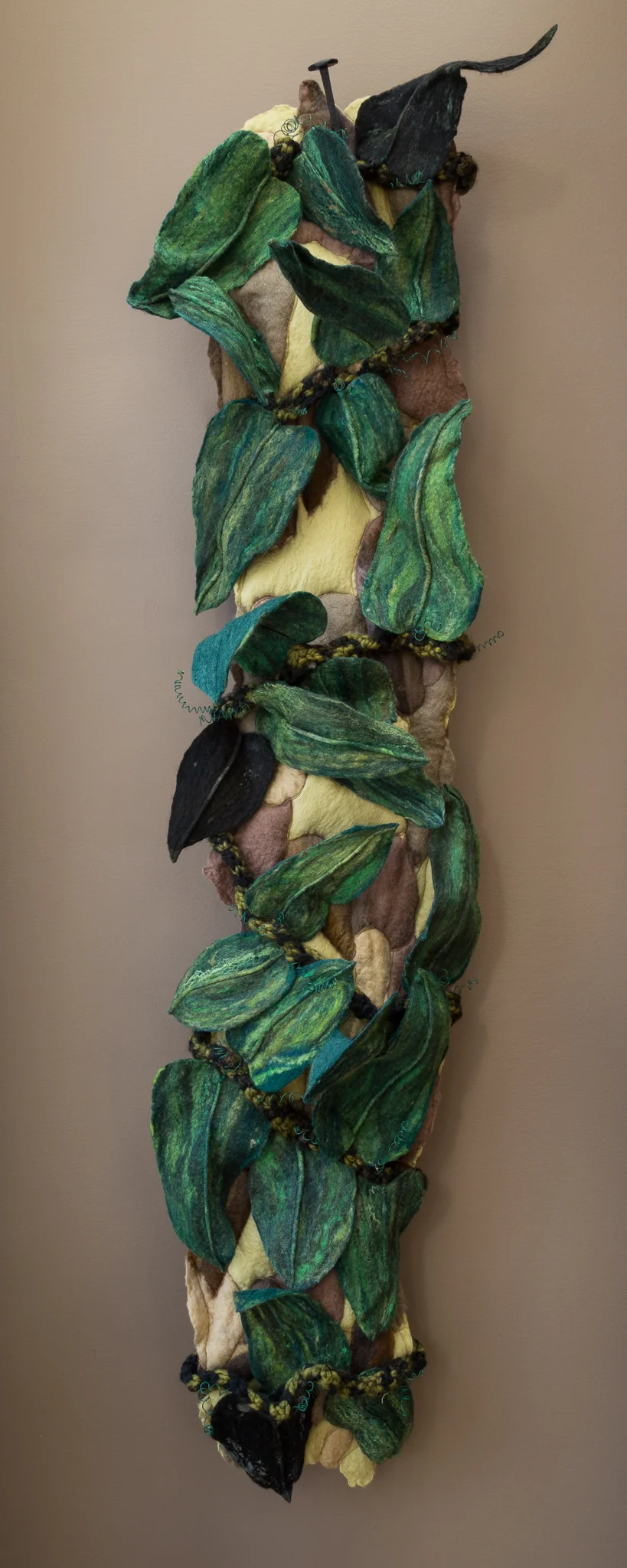 invaded handmade felt, mixed media 50 x 13 x 8