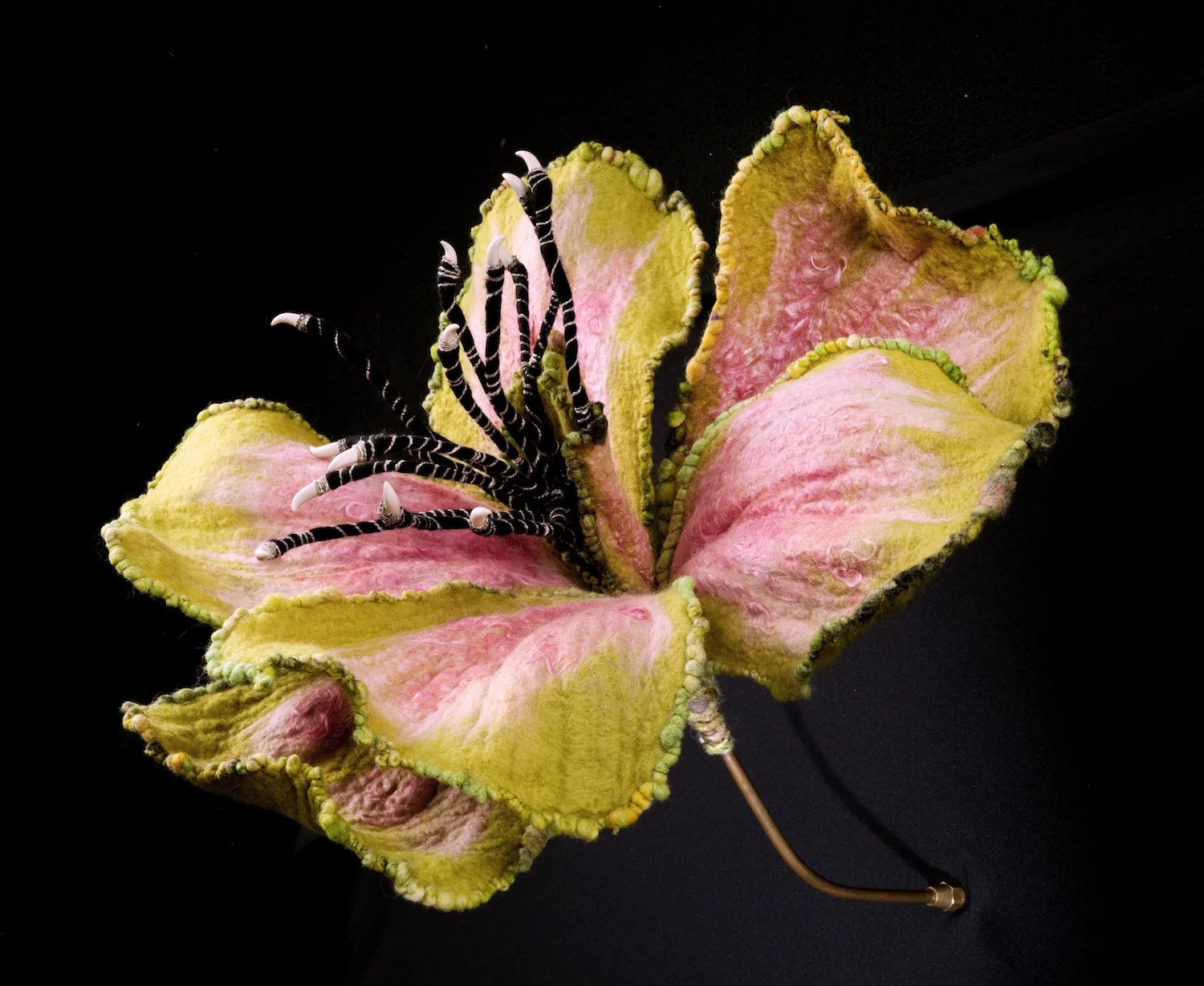 peony 'tooth fairy' handmade felt, mixed media 23 x23 x23