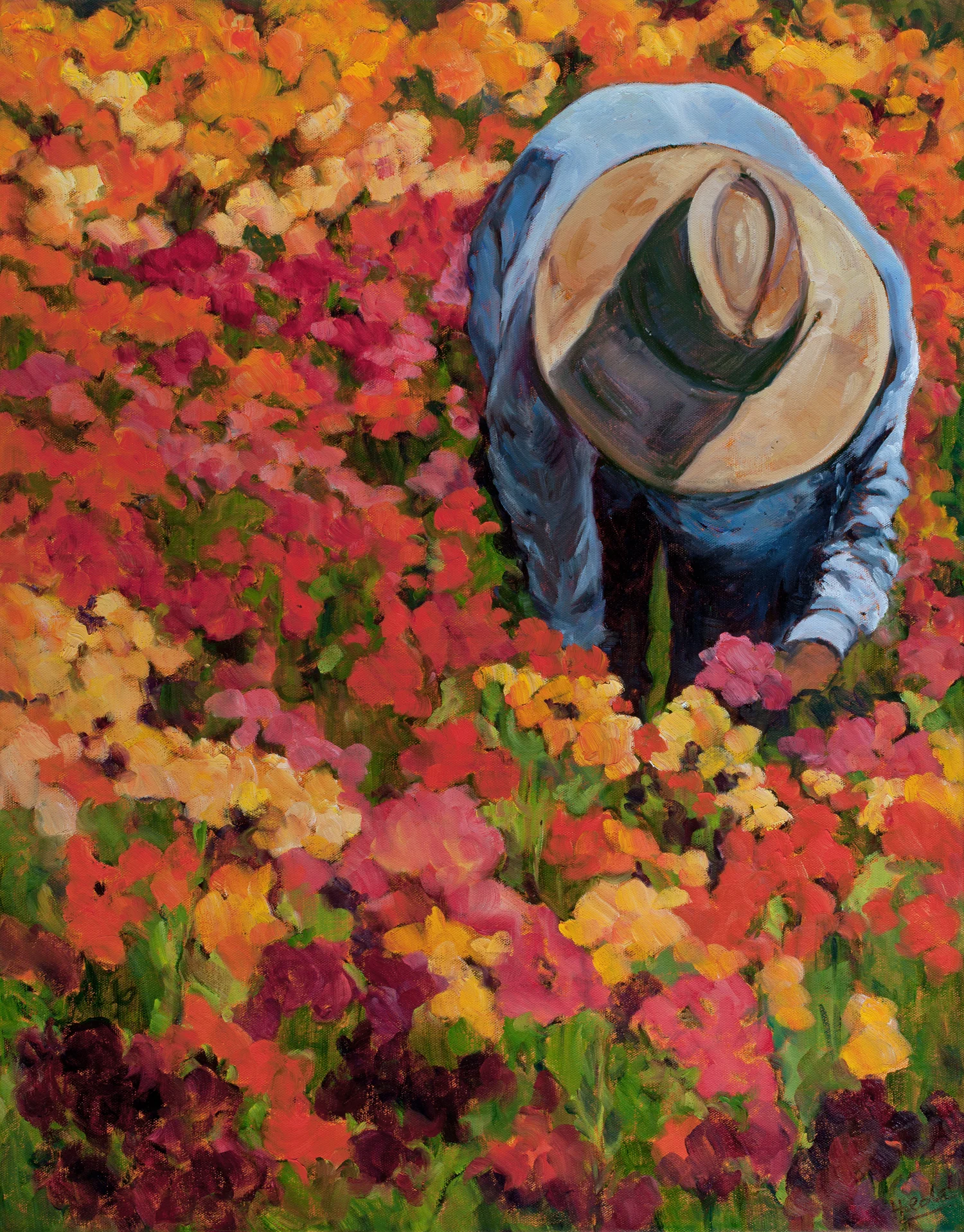 Flower Field Worker