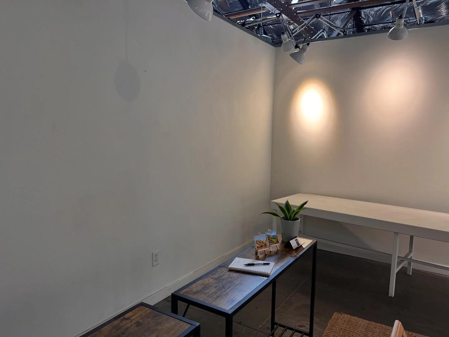 From bare newly painted walls to this! 🎨🖼️🧑&zwj;🎨
It&rsquo;s so nice to freshen everything up and 
I love seen new paintings on the walls for the first time.  Come and visit and see some of my newest  paintings at Studios on the Park.  First Satu