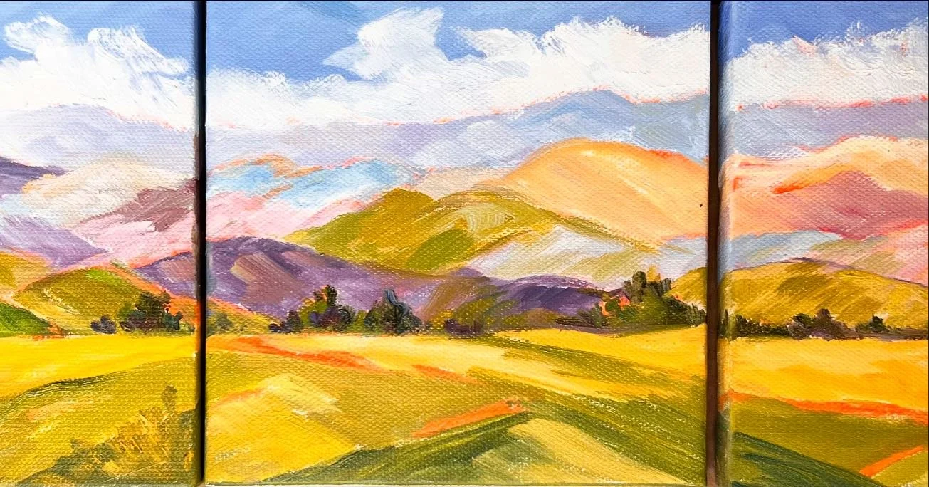 This triptych oil painting and many more will be available at Open  Studio Art Tour.

I hope to see you the 2nd weekend: October 12 &amp; 13!! I will be showing with @hollybeals in studio #125 in Arroyo Grande🎨🎨
www.hildafreyre.com 

@slocounty_art