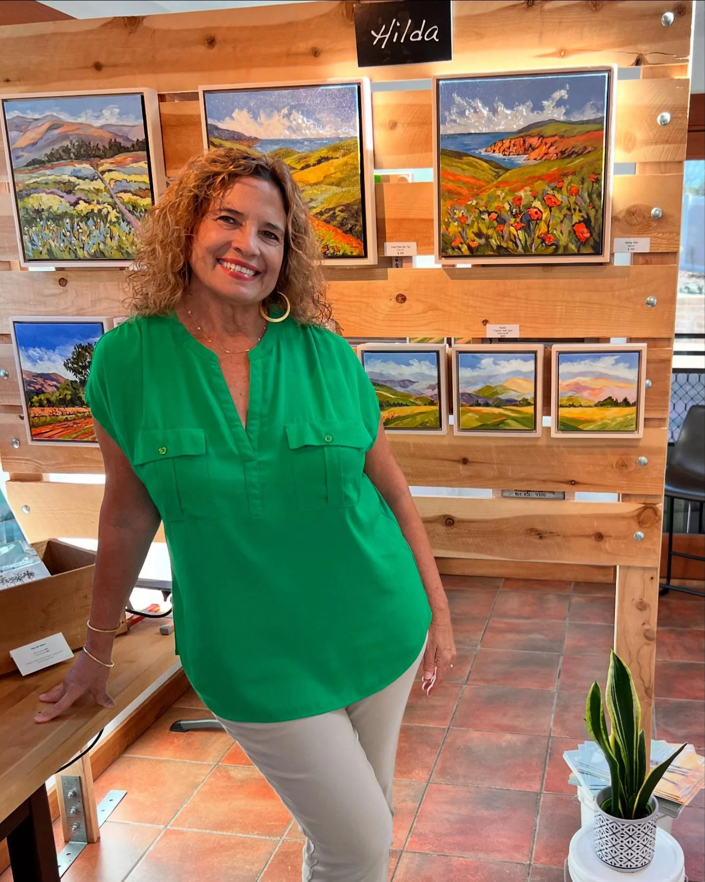 Open Studio today! Studio 125, Arroyo Grande. #openstudiosslo2024 #centralcoastcalifornia #arroyograndevillage #arroyogrande  #osat2024 #painting #artist #hildafreyre #hilda4art #artwork #fineart #instaart #artforsale#oilpainting #landscapepaintings 