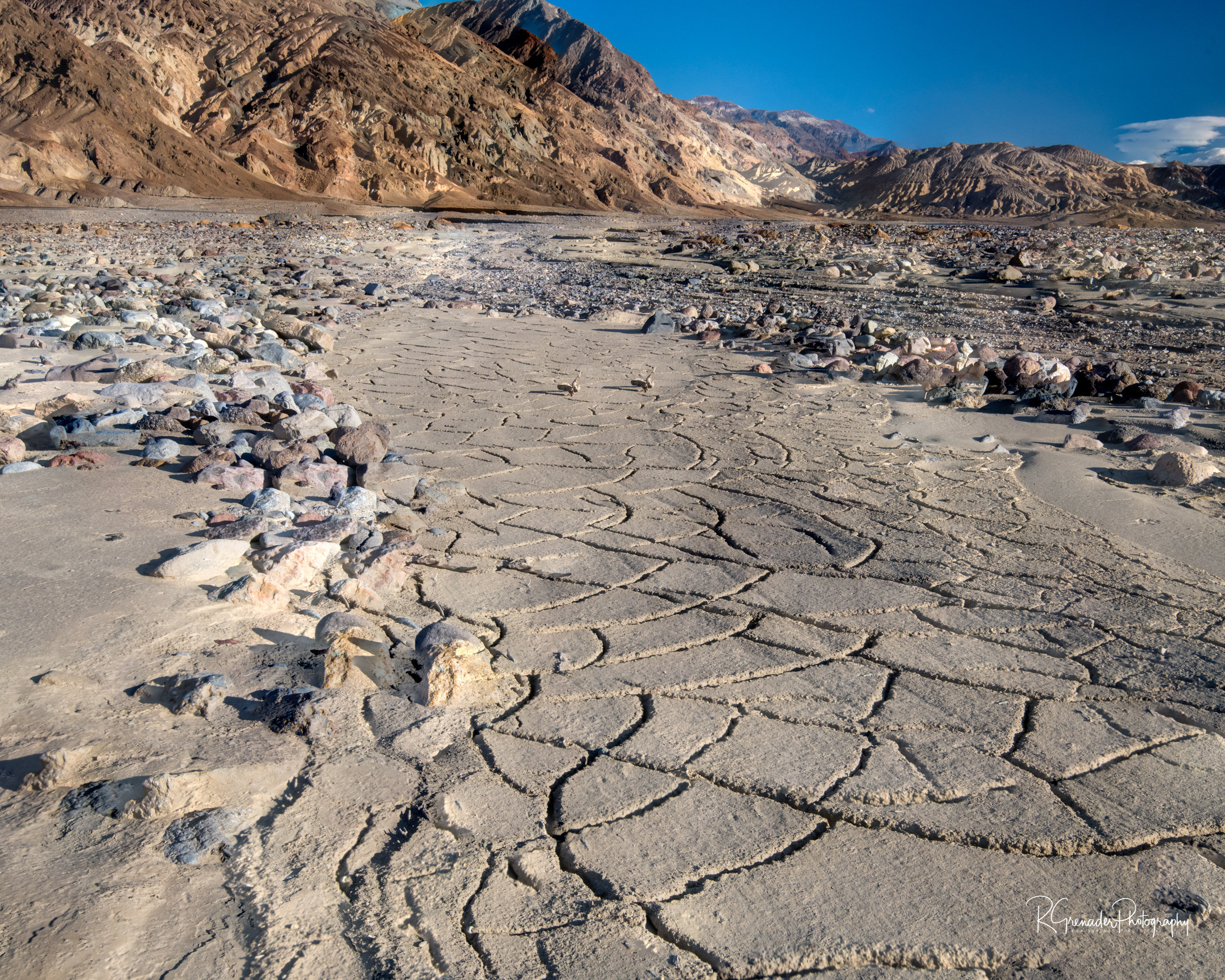 Mudflats Death Valley road to Badwater