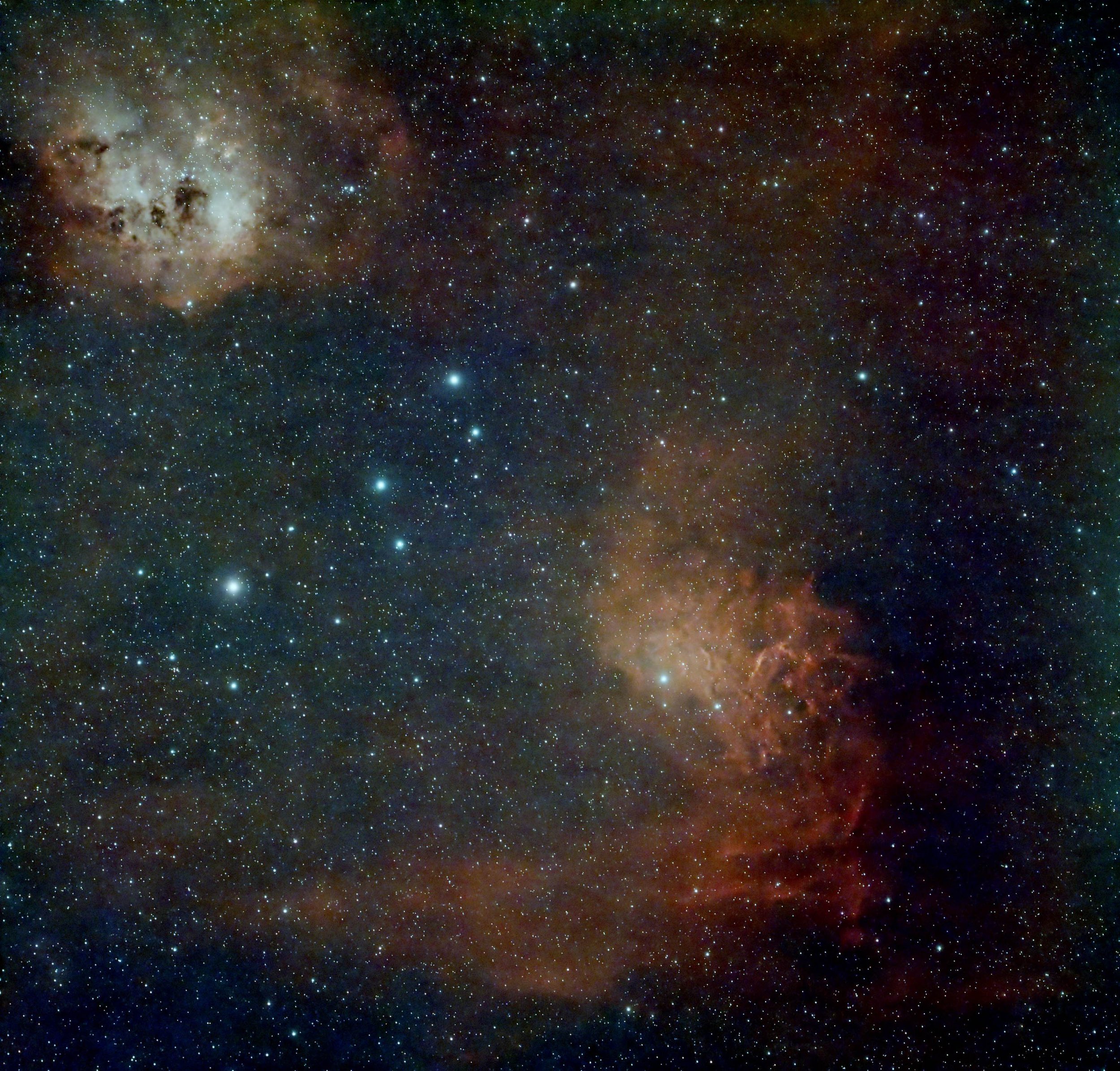 Flaming Star & Tadpole Nebulas