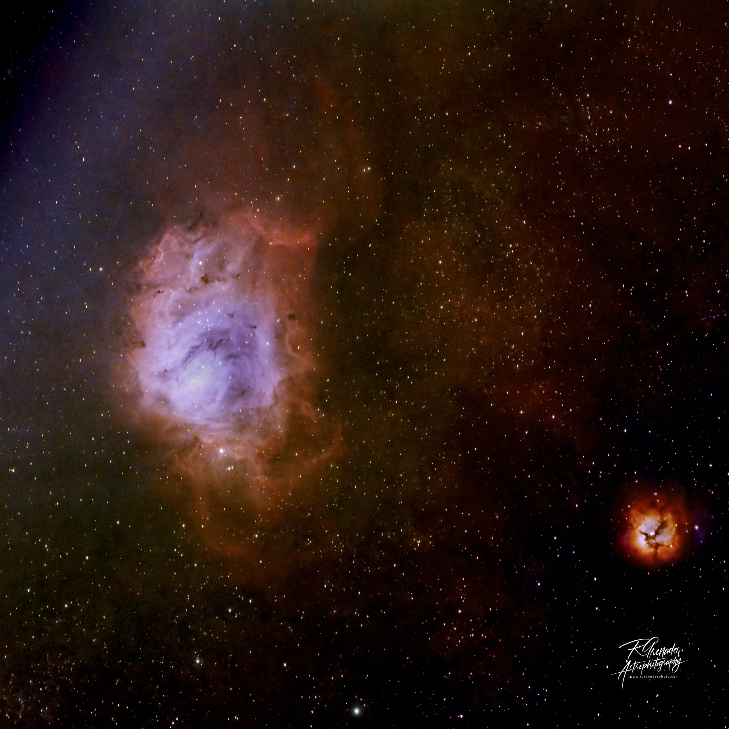 M8 Lagoon and M20 Trifid Nebulas