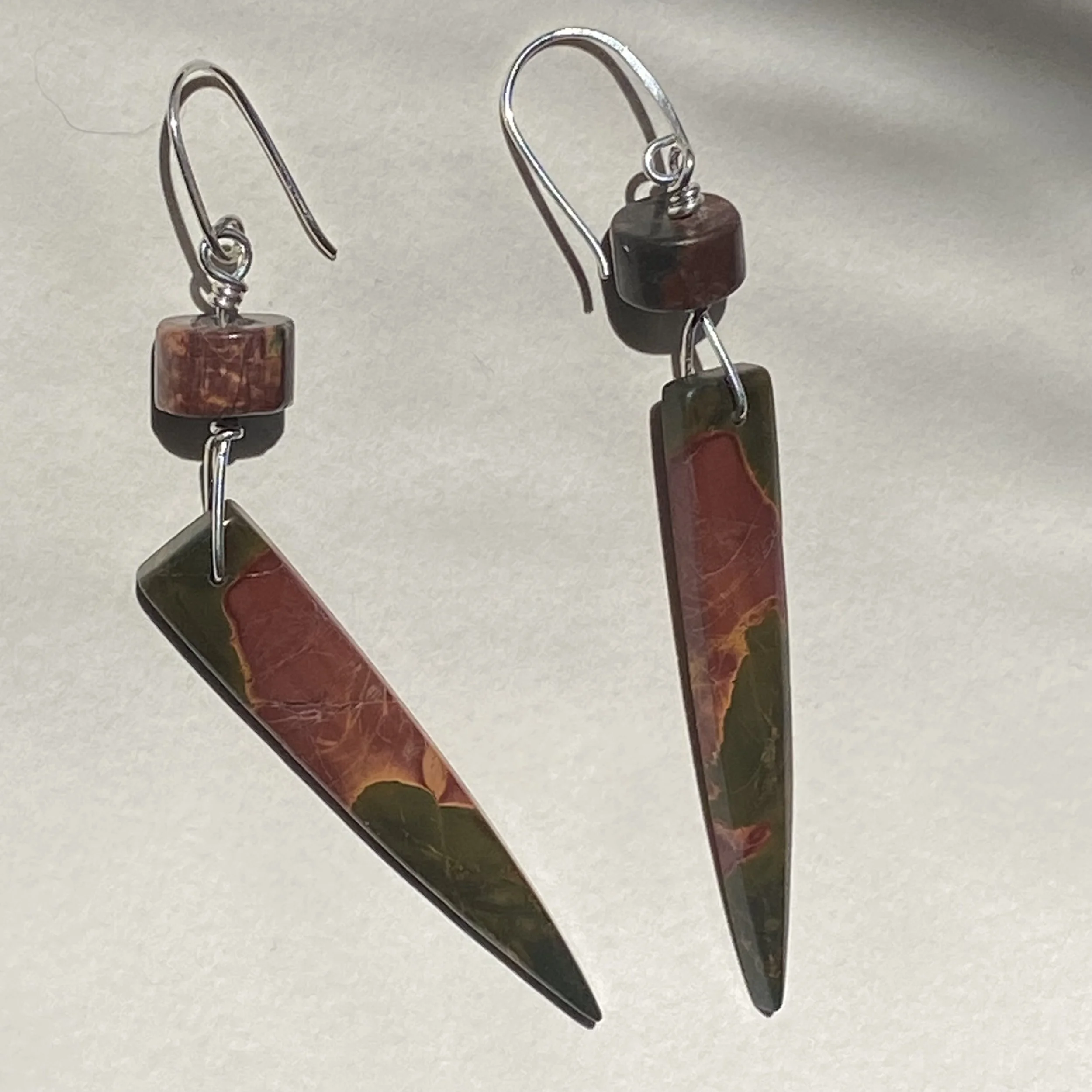 Red Creek Jasper Dagger Earrings
