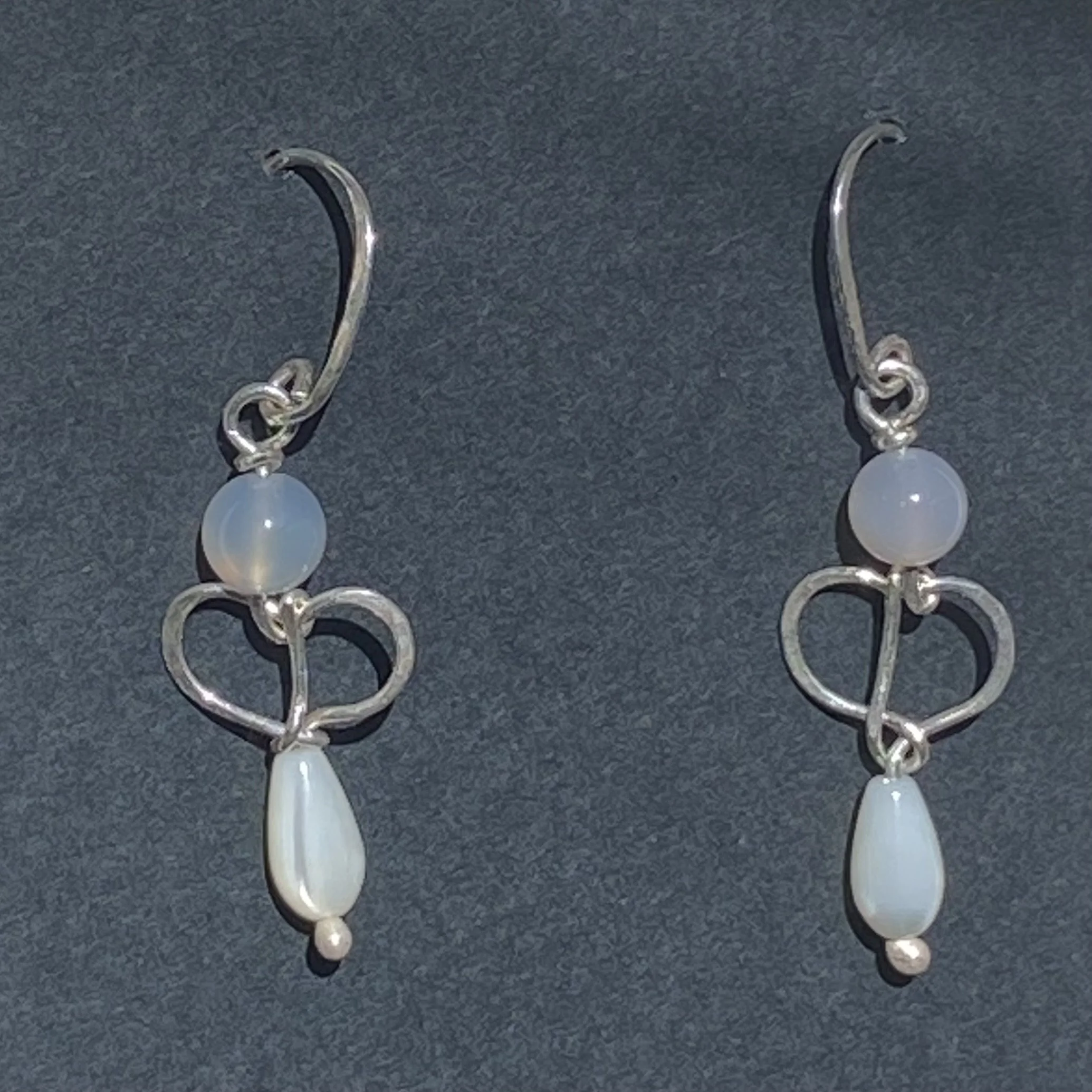 Mother of pearl Heart Earrings