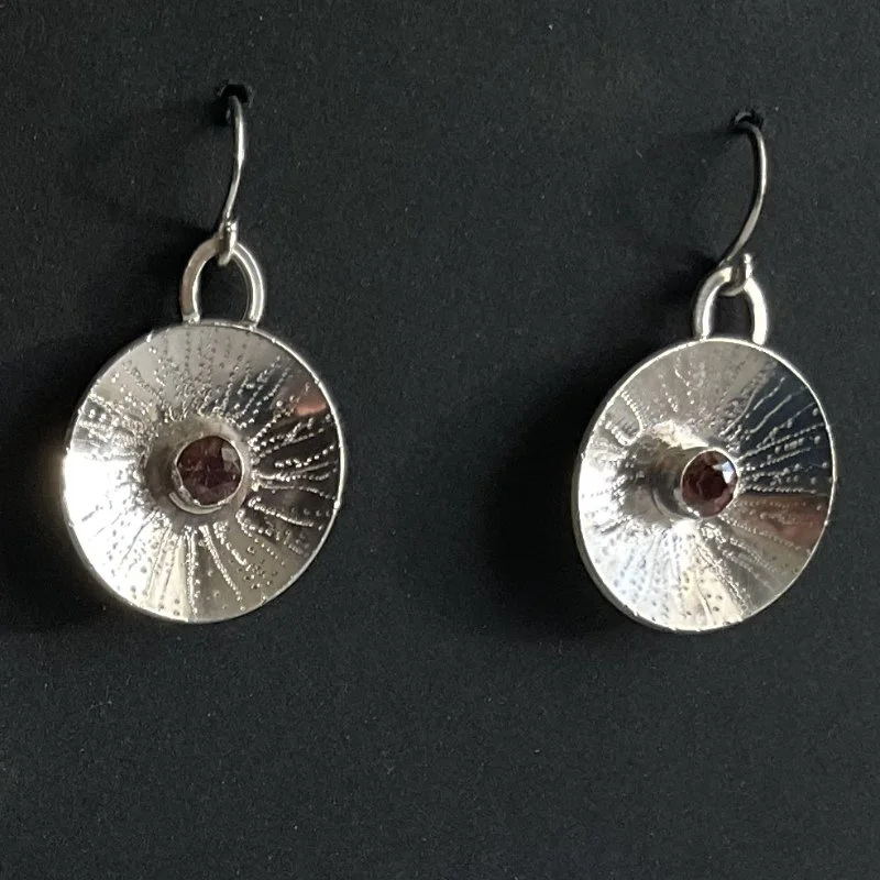 Tourmaline Sterling Petal Earrings