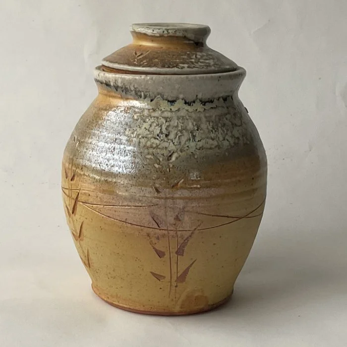 Golden Wheat Covered Jar B