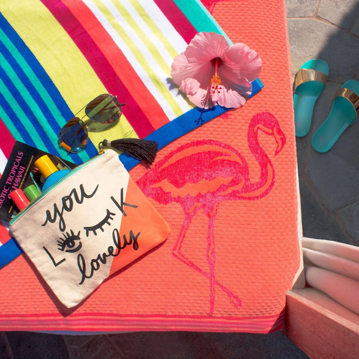 Sunbathe, pool, cocktail, repeat. 😎☀️ #Towelspiration