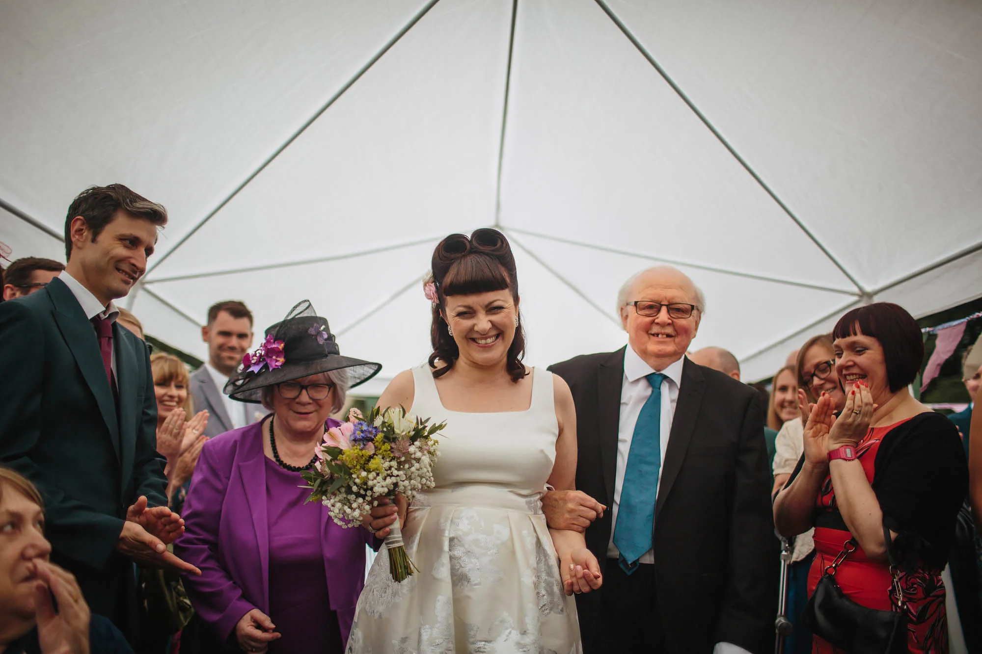 Leeds Yorkshire Wedding Photographer Bride Mother Father Flowers