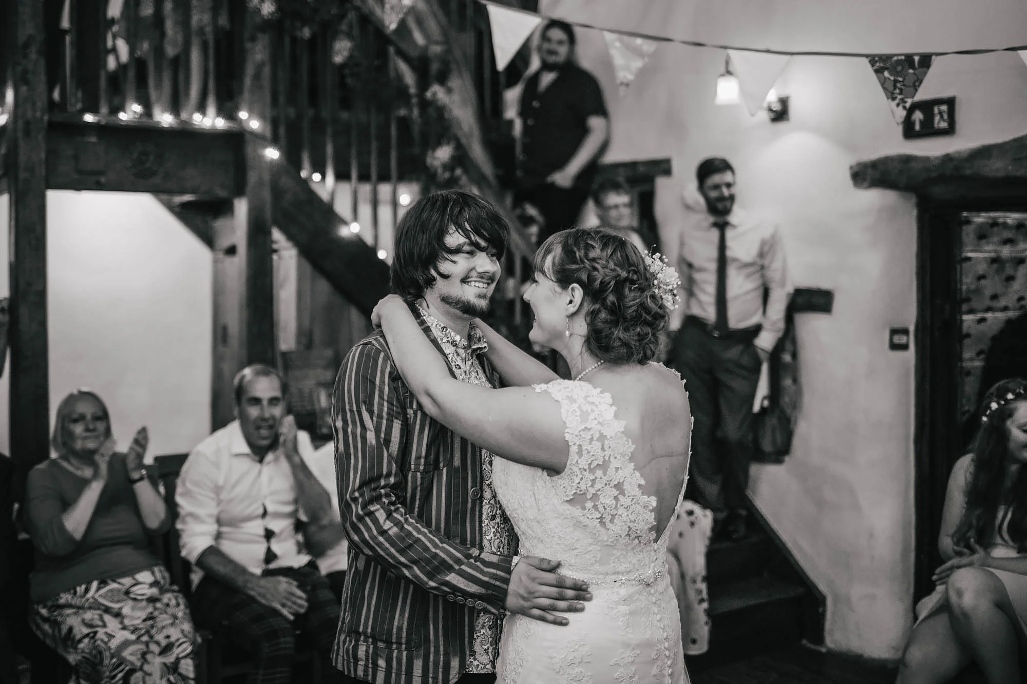 Wedding first dance at Craven Arms Cruck Barn in Yorkshire