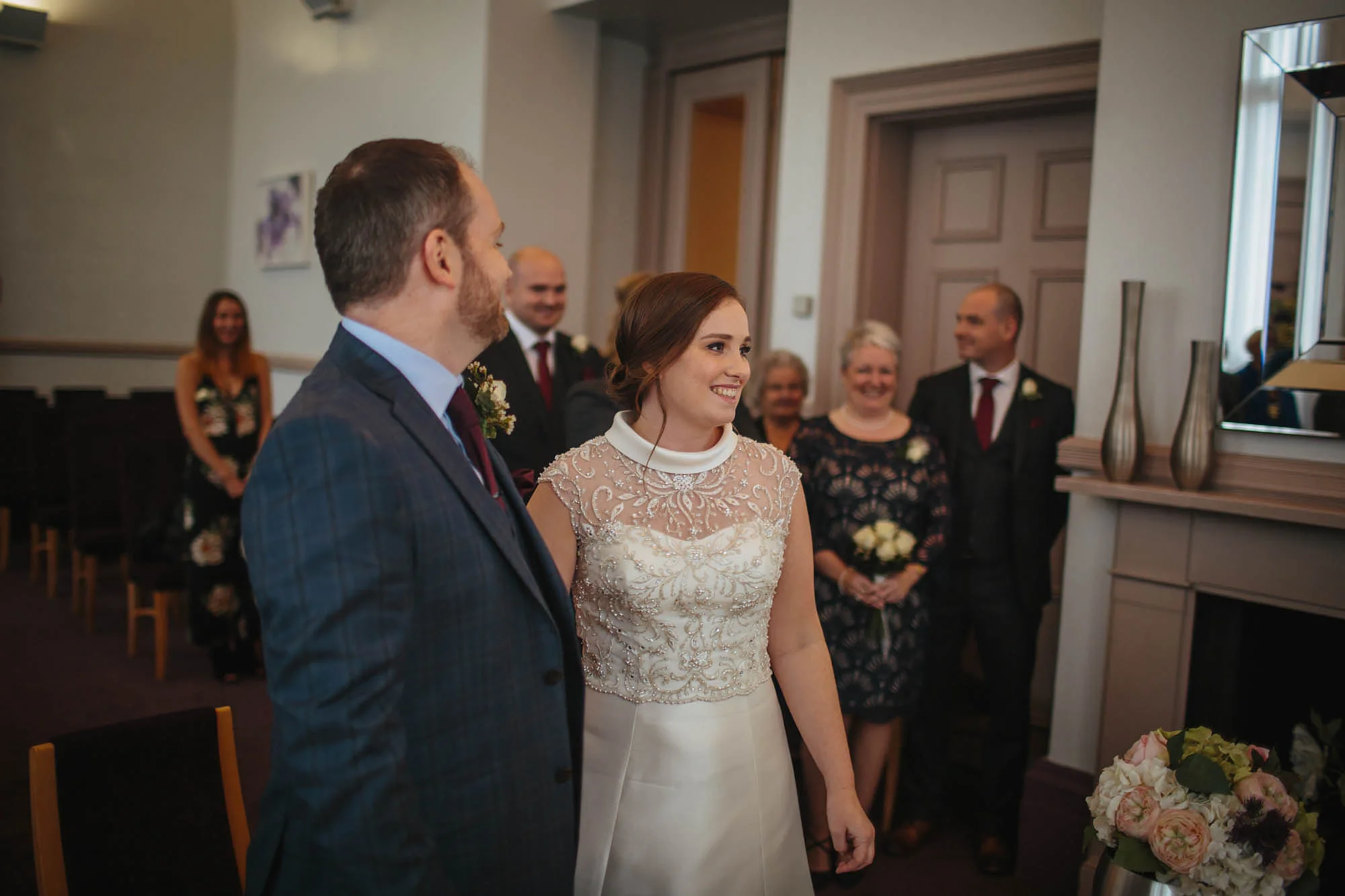 Wedding ceremony at Leeds Town Hall