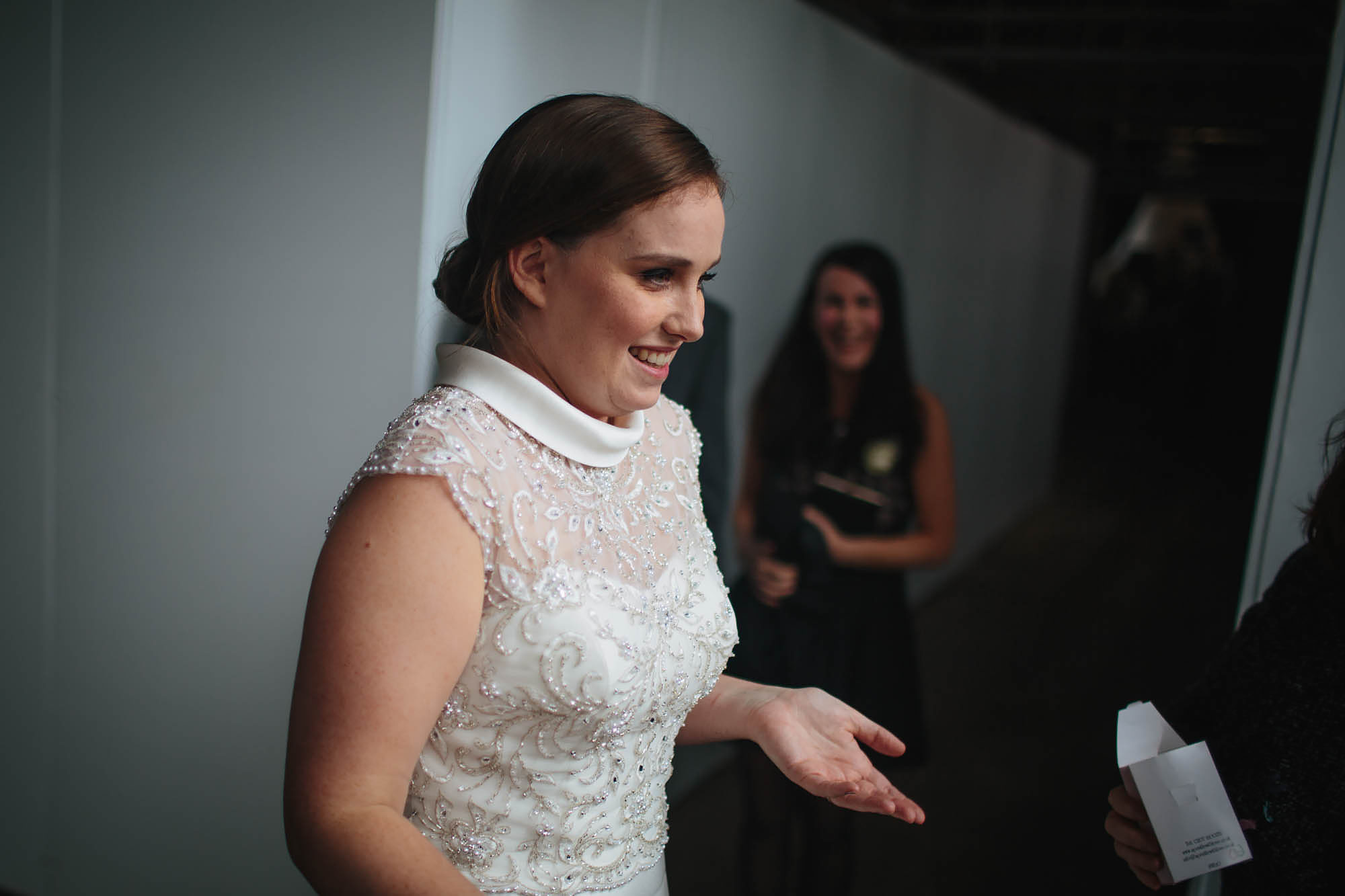 Bride at her wedding in Leeds Yorkshire