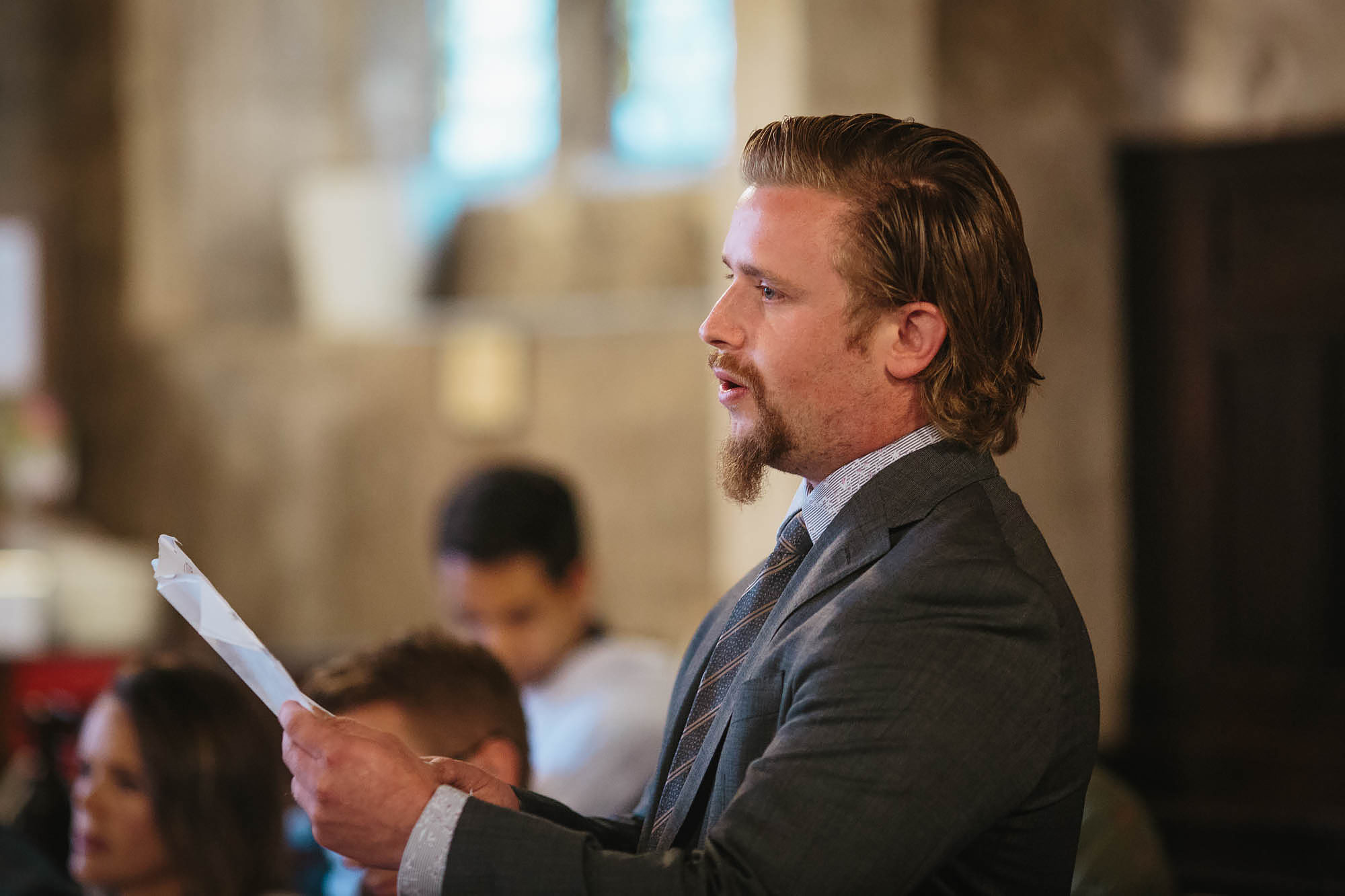 Opera singer at a church wedding ceremony in Yorkshire