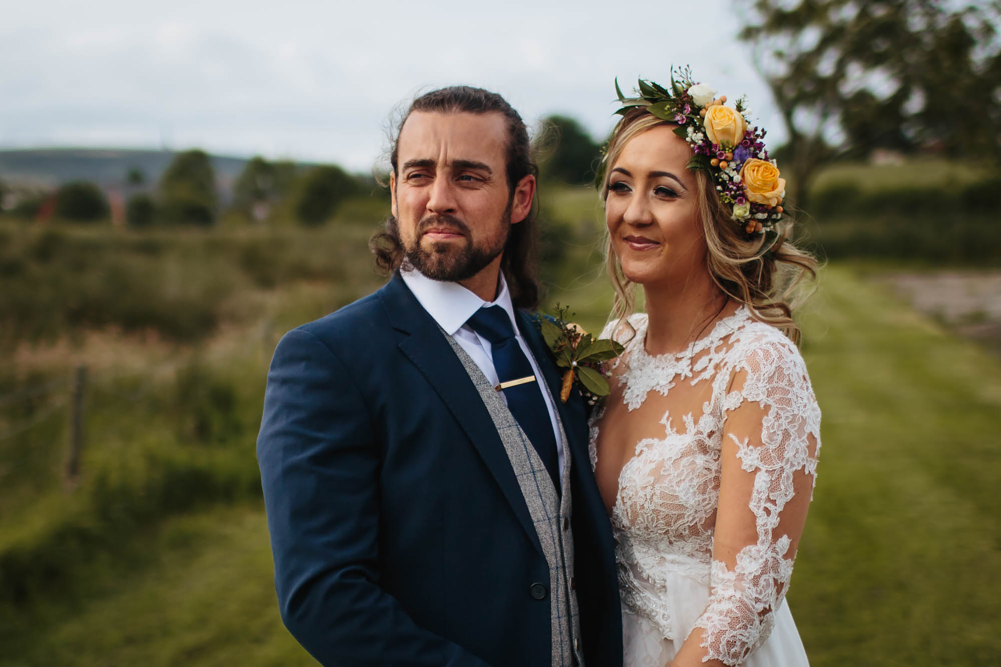 Bride and groom wedding portrait in Manchester