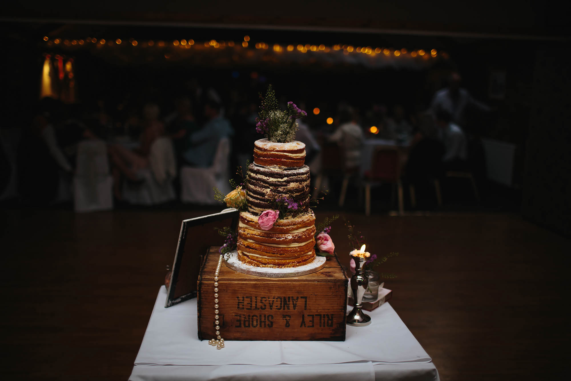 Cake at a wedding in Manchester