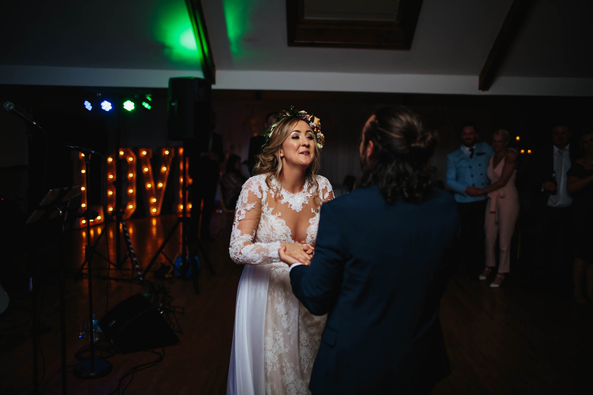 Bride and groom first dance at a wedding