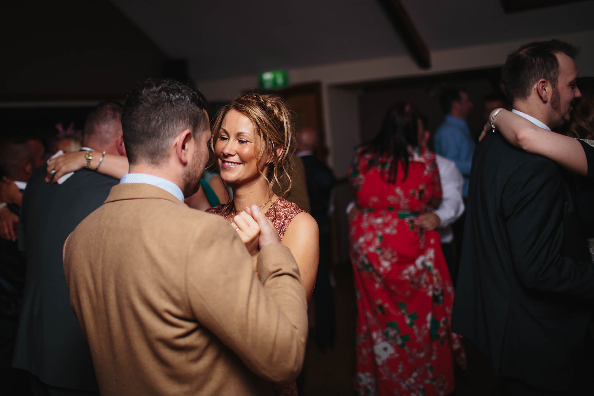 Guests dancing at a wedding party in Manchester
