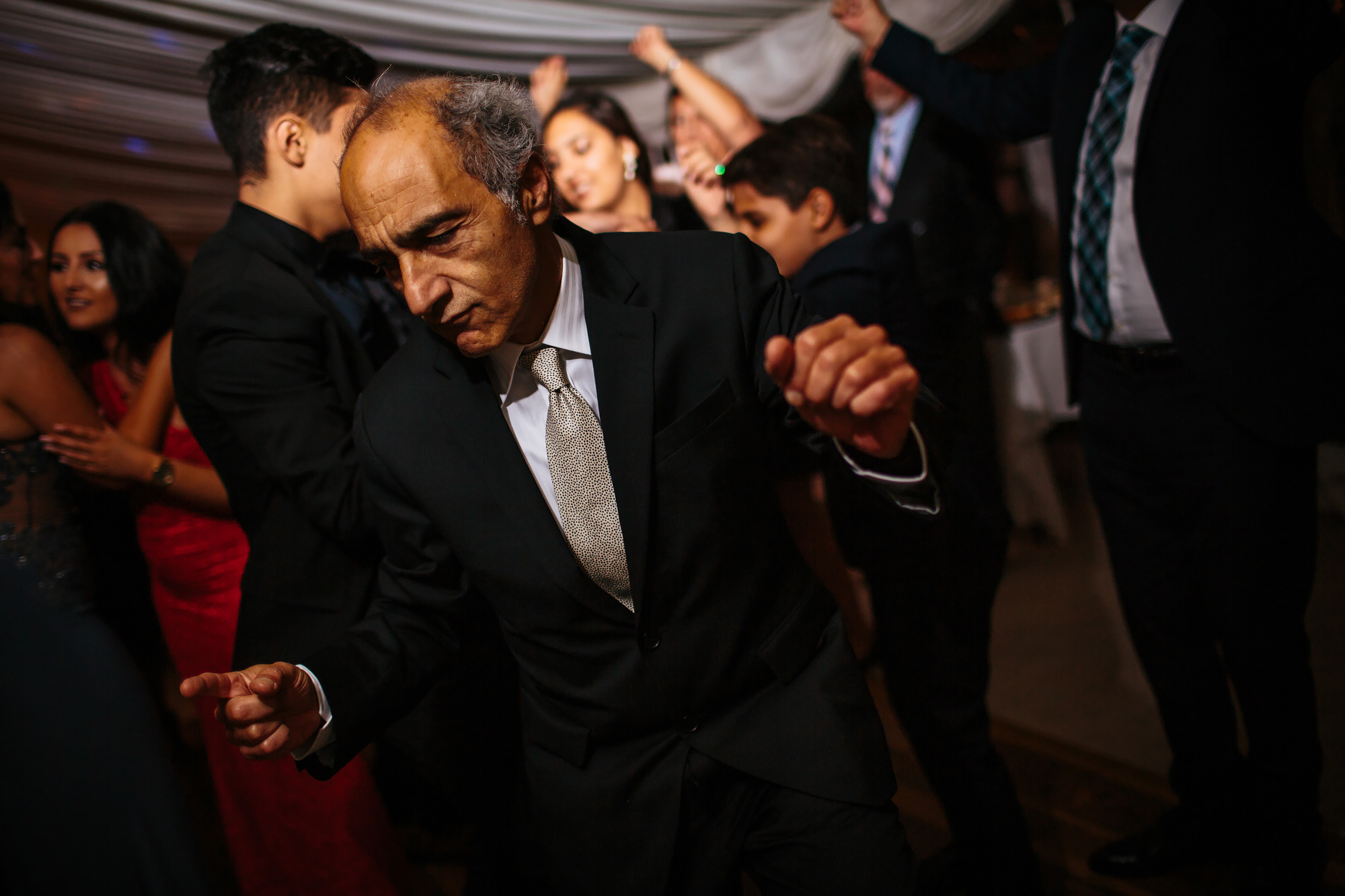 Guest dances at a wedding