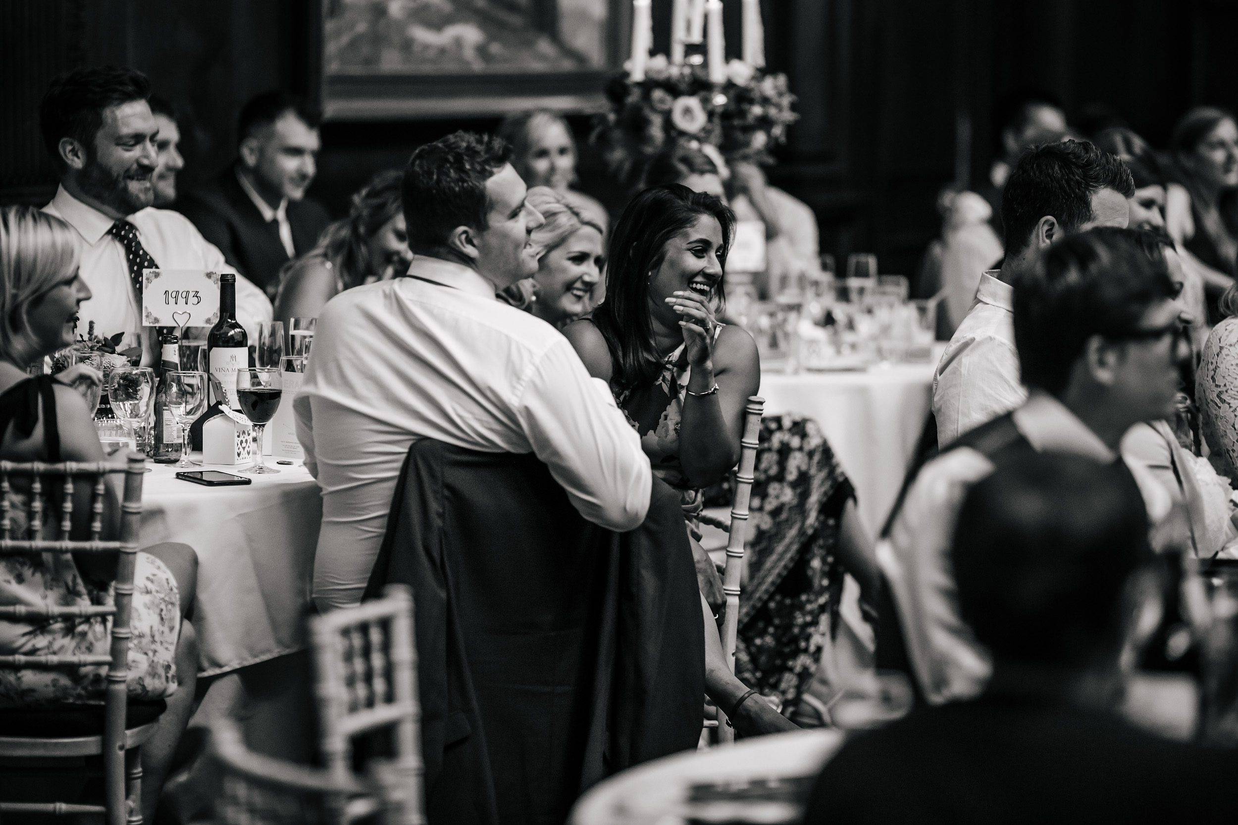 Guests laughing at Thornton Manor in Cheshire