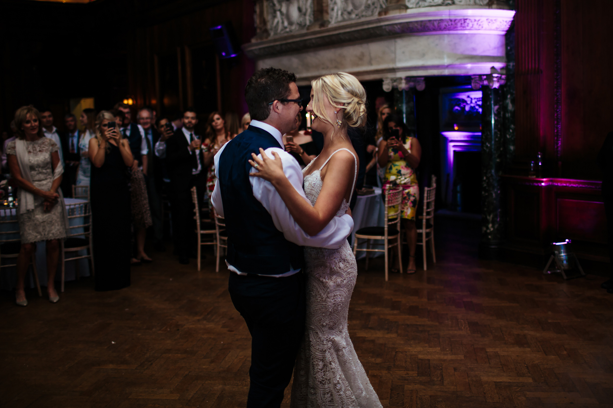 Bride and groom first dance at Thornton Manor Cheshire