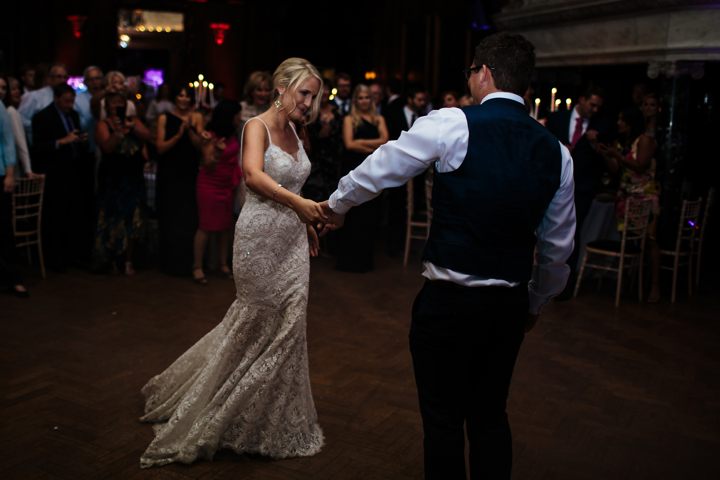 Bride and groom first dance at Thornton Manor Cheshire