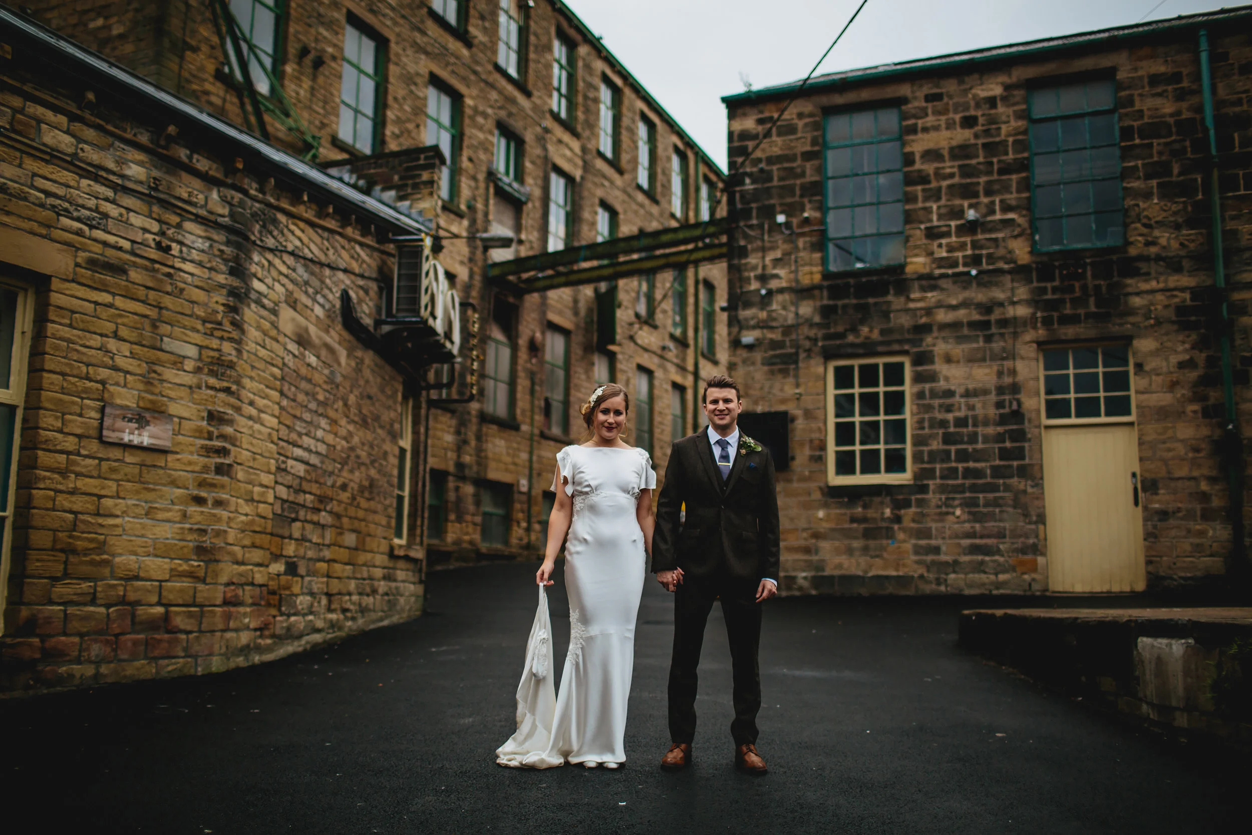 Wedding portrait at Sunny Bank Mills Leeds