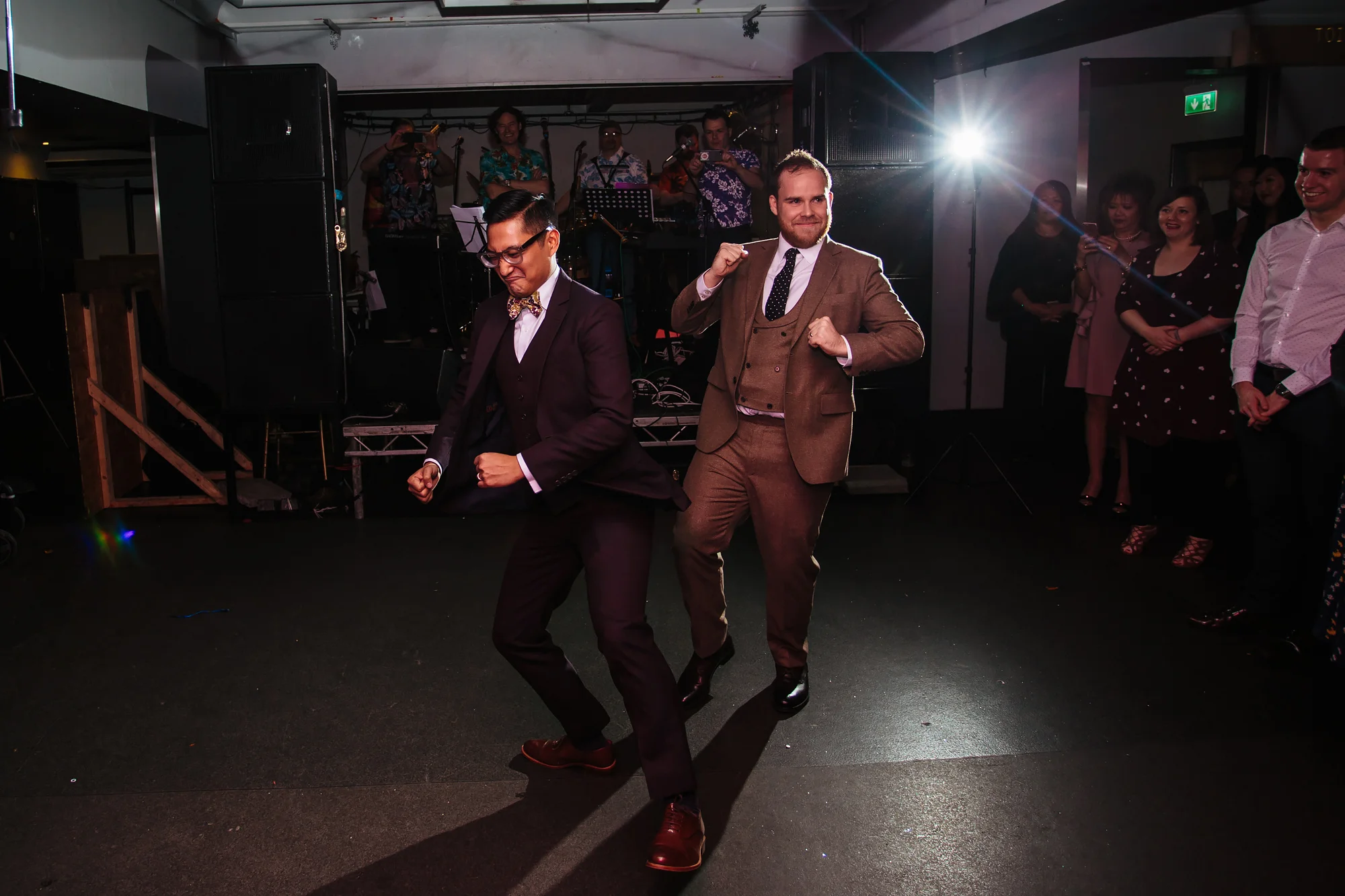 Funny first dance at a gay wedding in Yorkshire