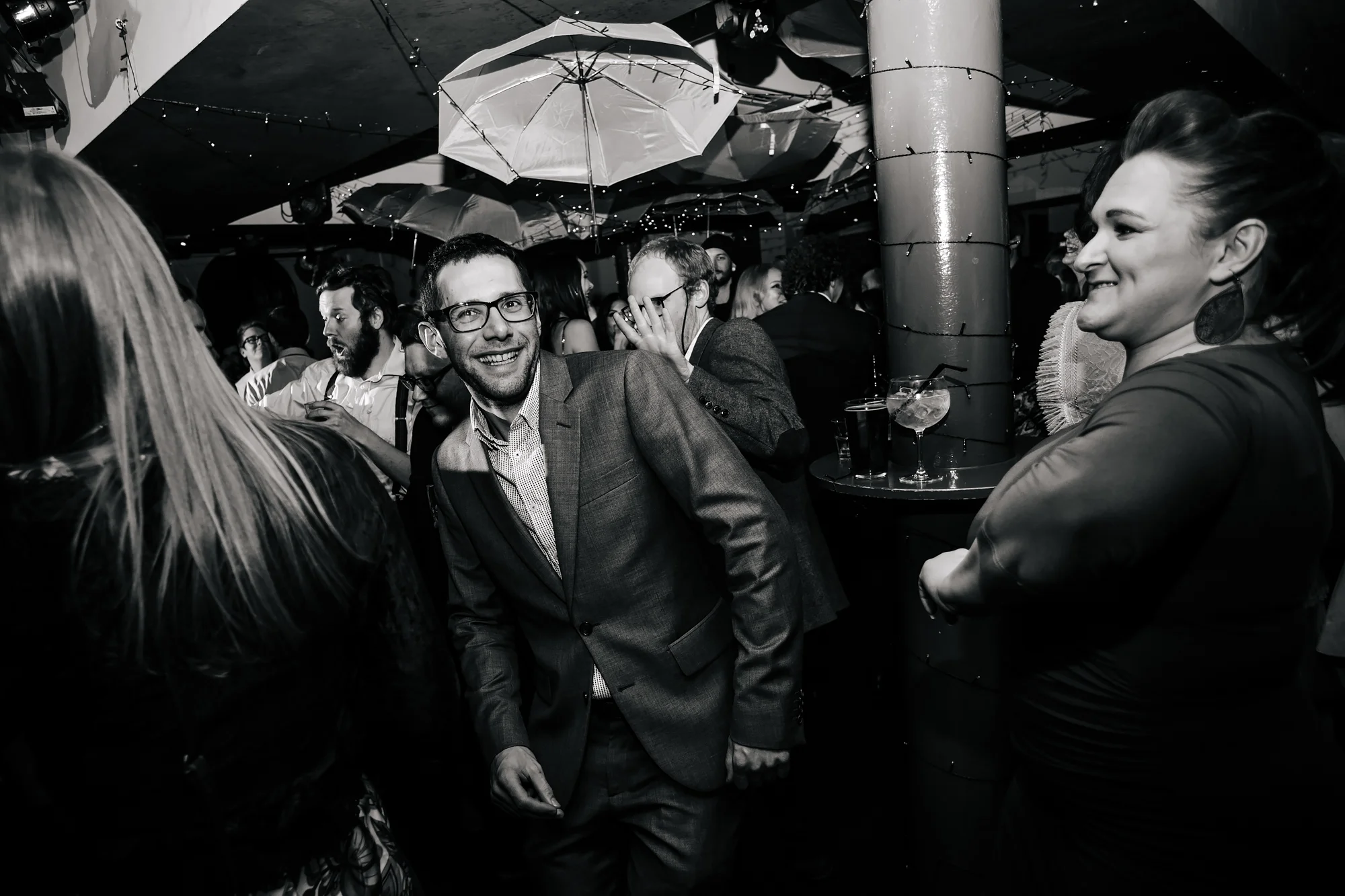 Wedding guests dance at The Faversham Leeds Yorkshire