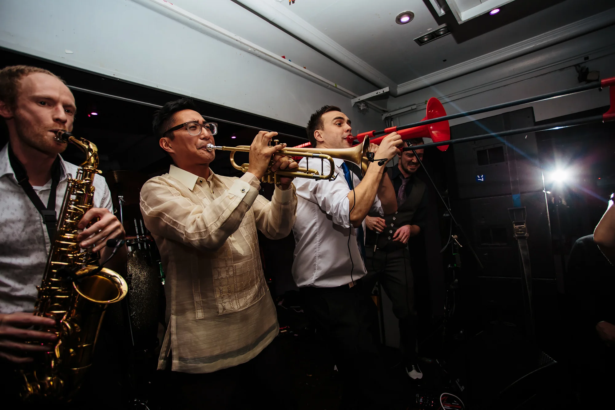 Live band at a wedding in Yorkshire