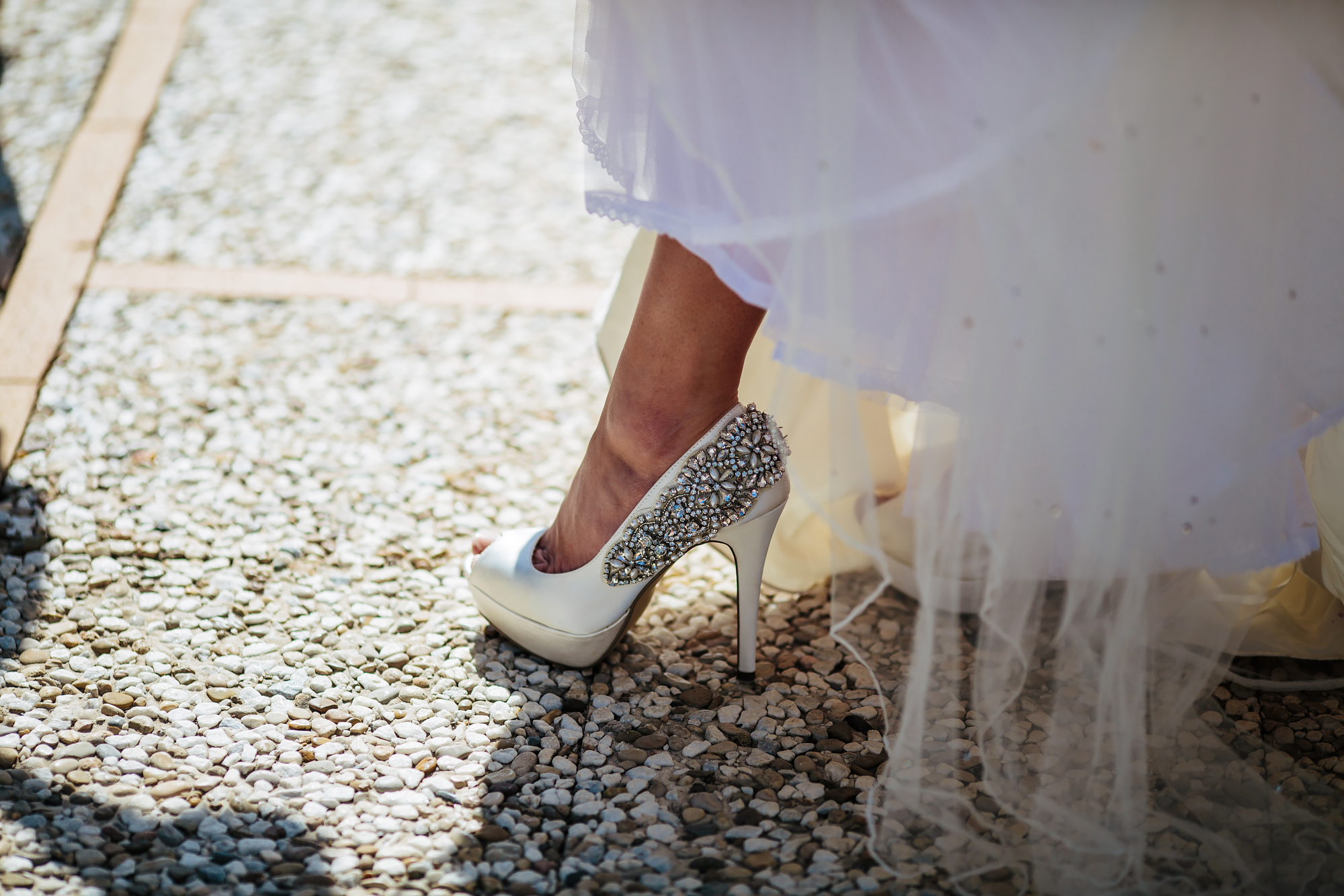 Bride's shoes at a Costa Del Sol wedding