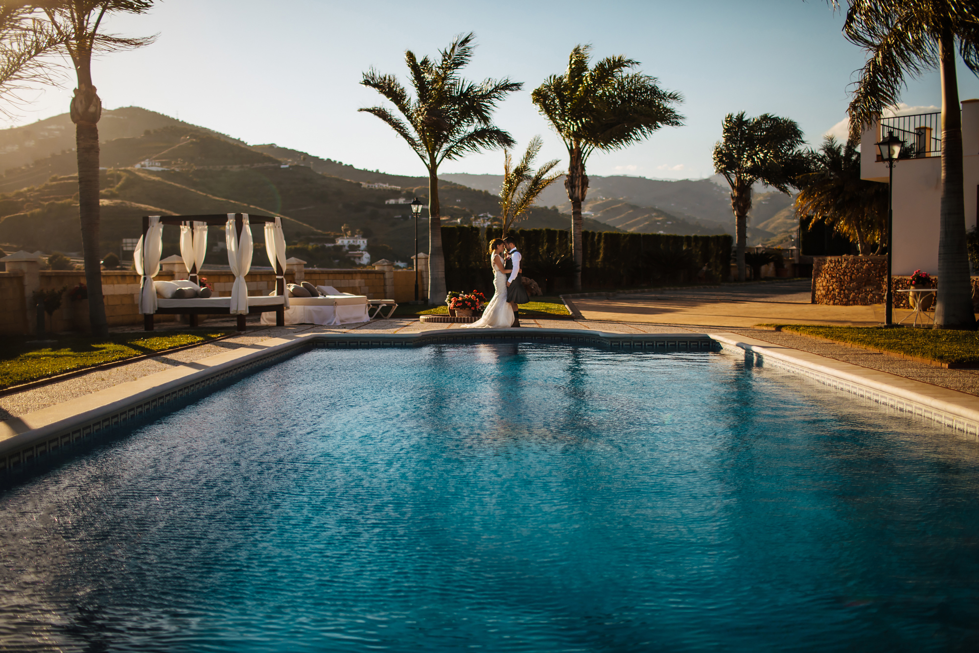 Swimming pool portrait at Cortijo Maria Luisa Nerja Spain