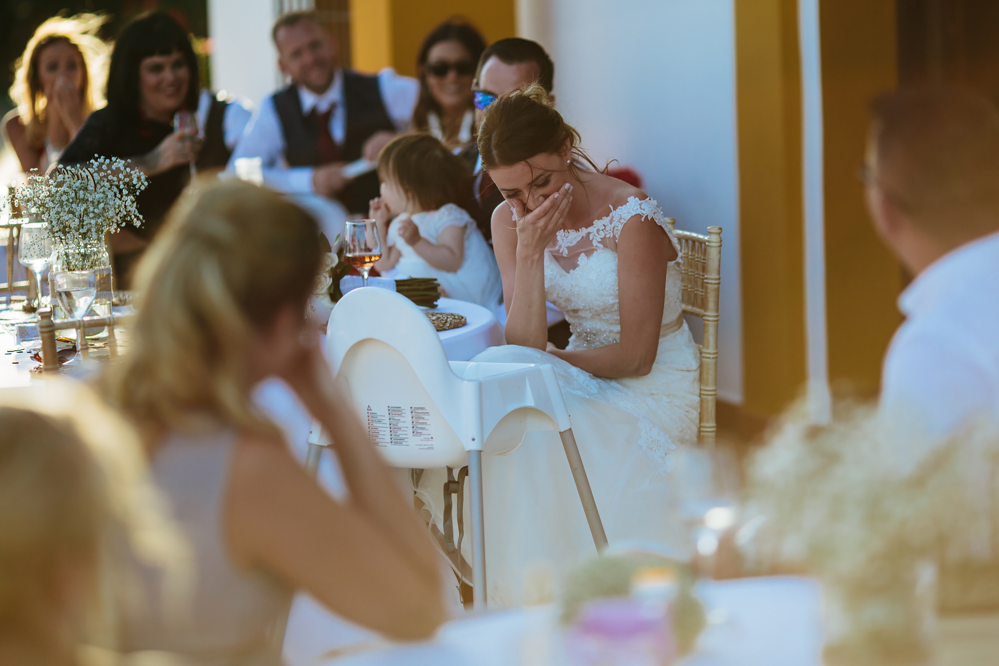 Bride at a wedding in Spain