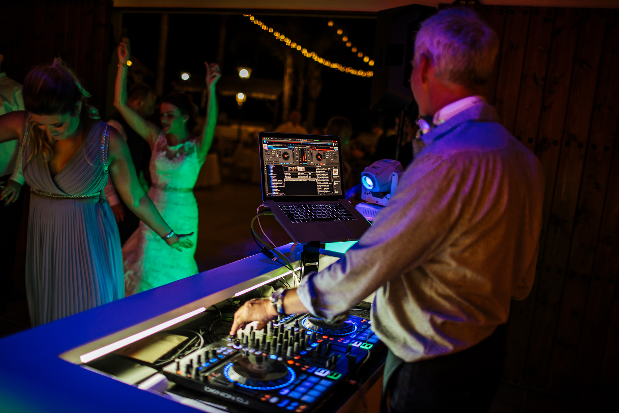 DJ entertaining the guests at a Spanish wedding Nerja