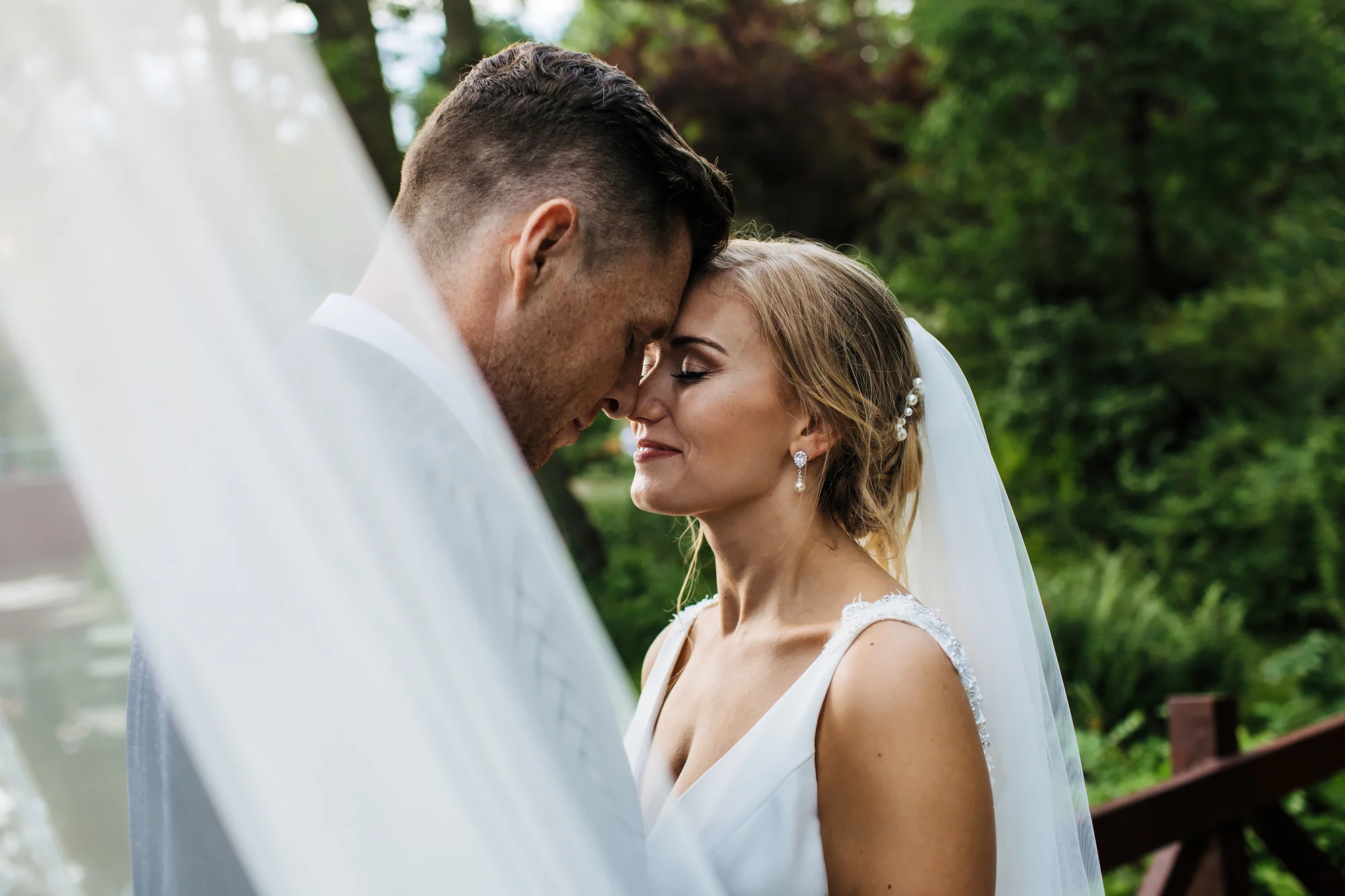 Bride and groom at Mill Barns Wedding Venue Shropshire
