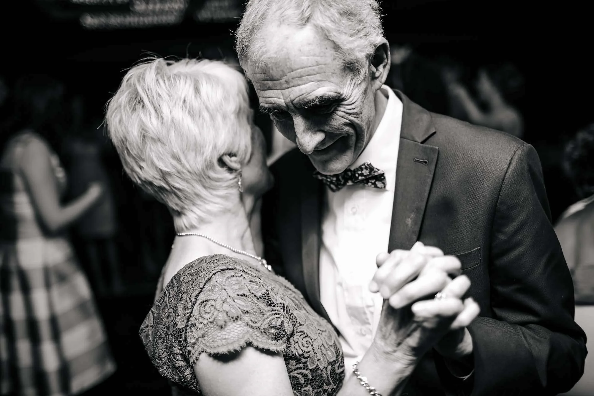 Brides parents dancing at a wedding at Armathwaite Hall