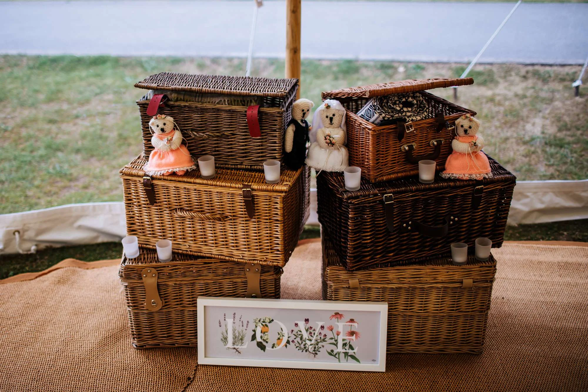 Wedding decorations at Fixby Hall Yorkshire