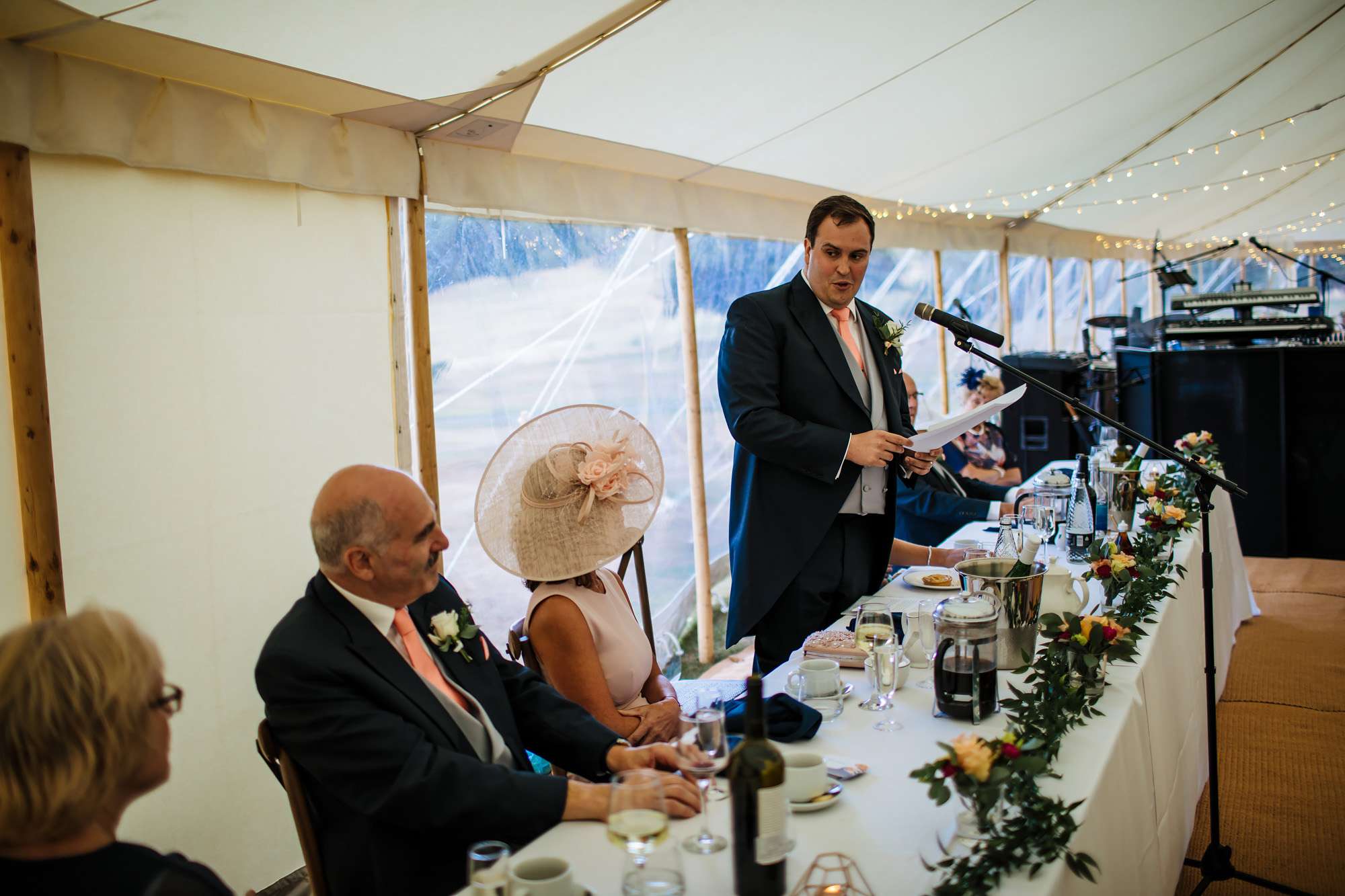 Groom's wedding speech at Fixby Hall