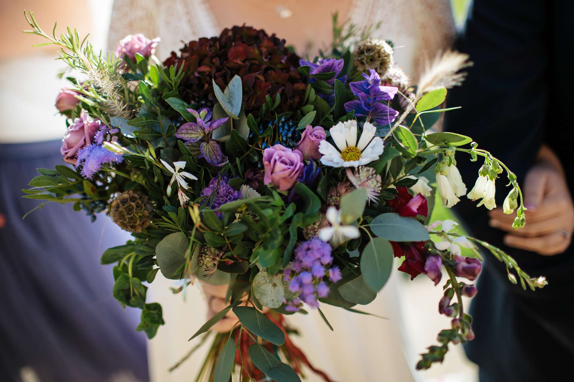 Close up of the bride's lovely flower bouquet