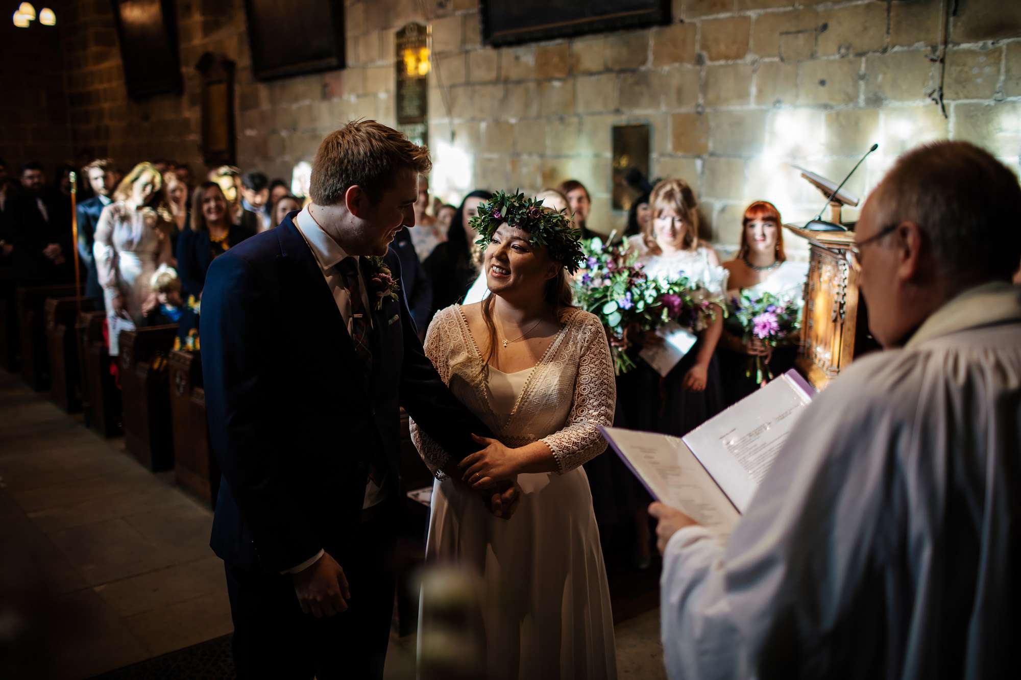 Church wedding ceremony in Leeds Yorkshire